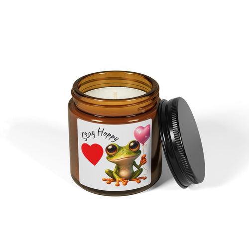 Amber Jar Soy Candle — Cozy Frog Label | Cinnamon Vanilla, Lavender, Passionfruit & Unscented