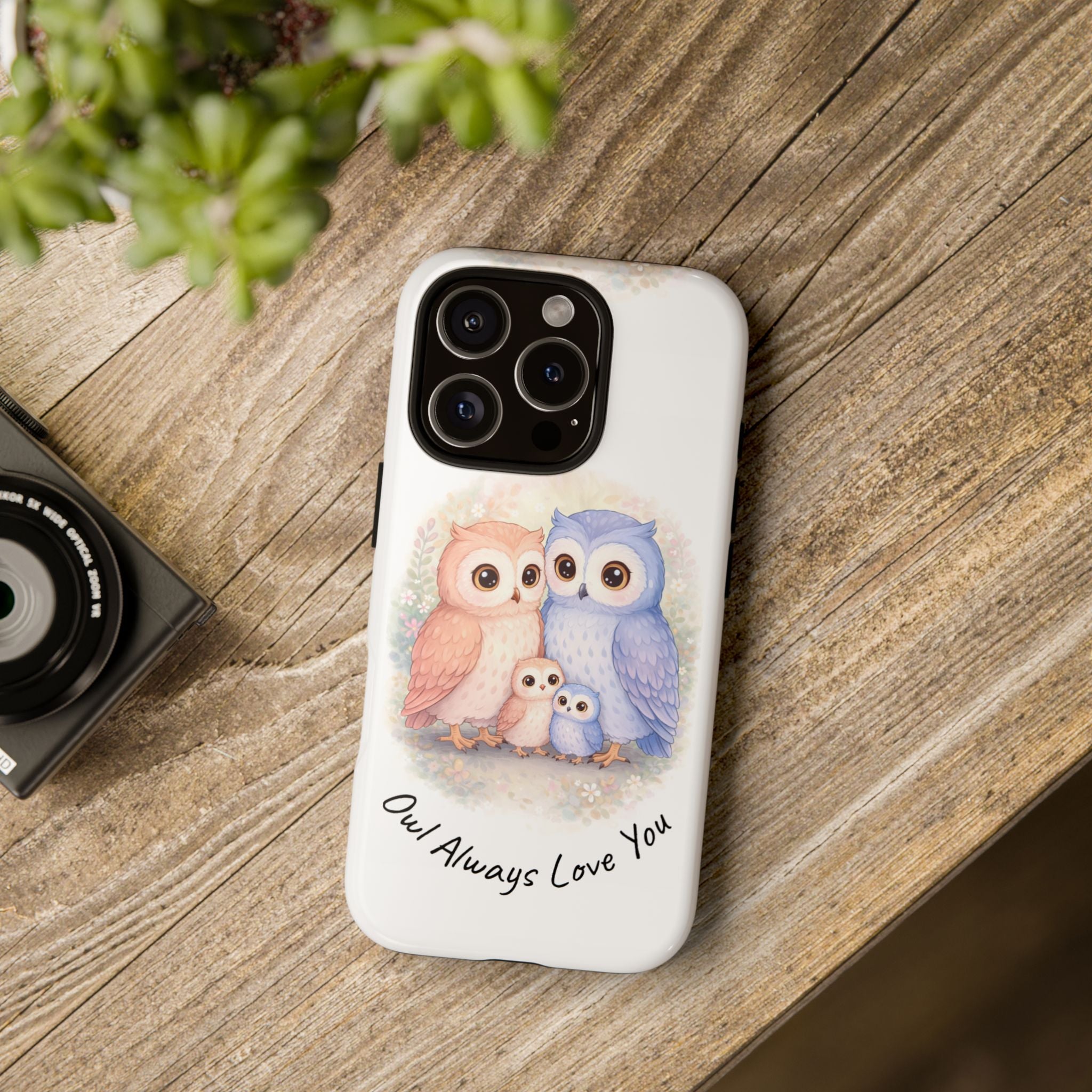 Owl Always Love You watercolor owl family Phone Case | Slim Dual-Layer Protective Case