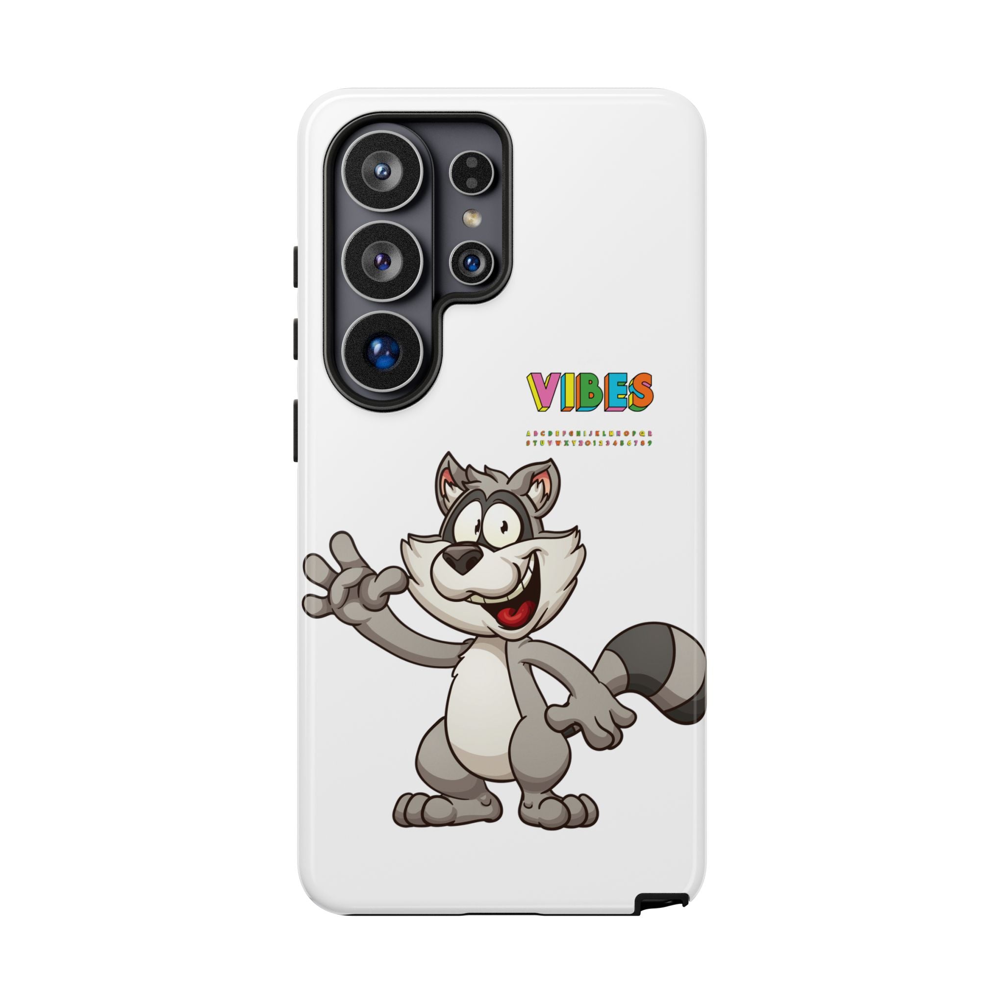 Smiling Raccoon VIBES Phone Case | Slim Dual-Layer Protective Case