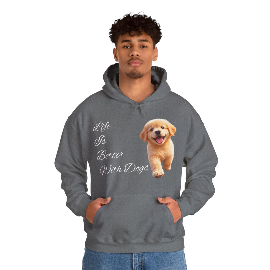 Golden Retriever Cozy Hoodie — Puppy Love Script Sweatshirt