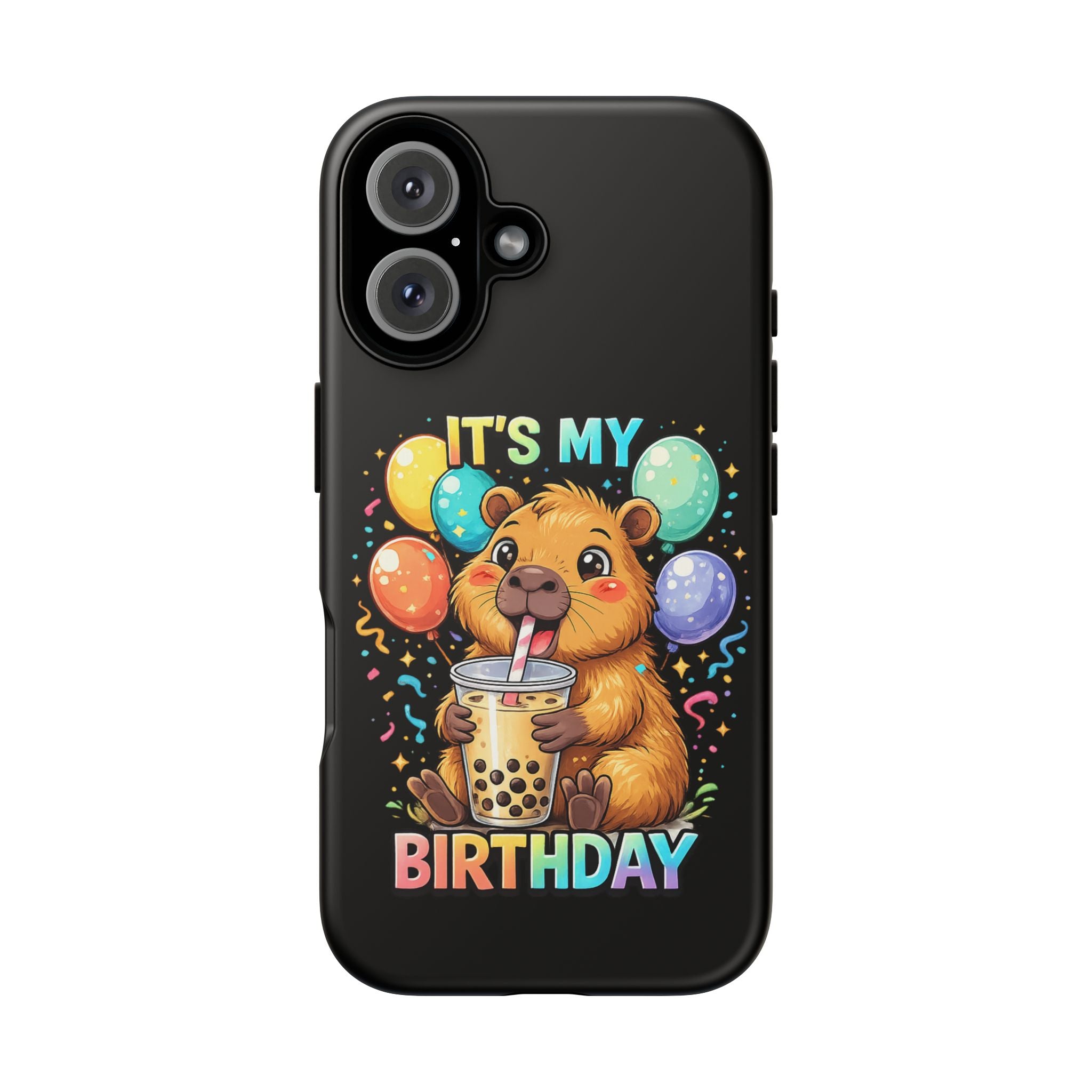 It is My Birthday Guinea Pig Bubble Tea Phone Case | Cute Birthday Phone Cover
