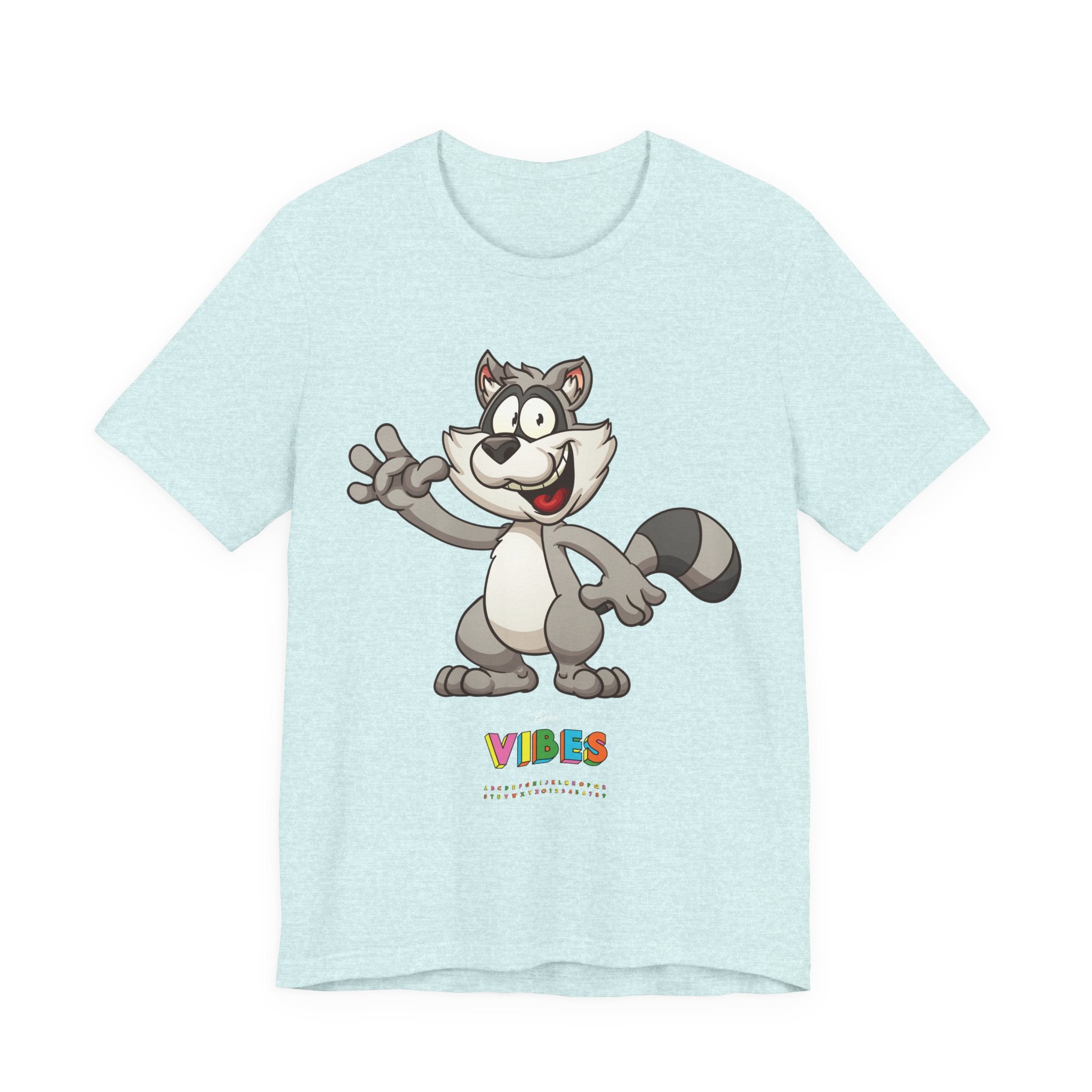 Cartoony Raccoon VIBES Tee | Raccoon Graphic T-Shirt