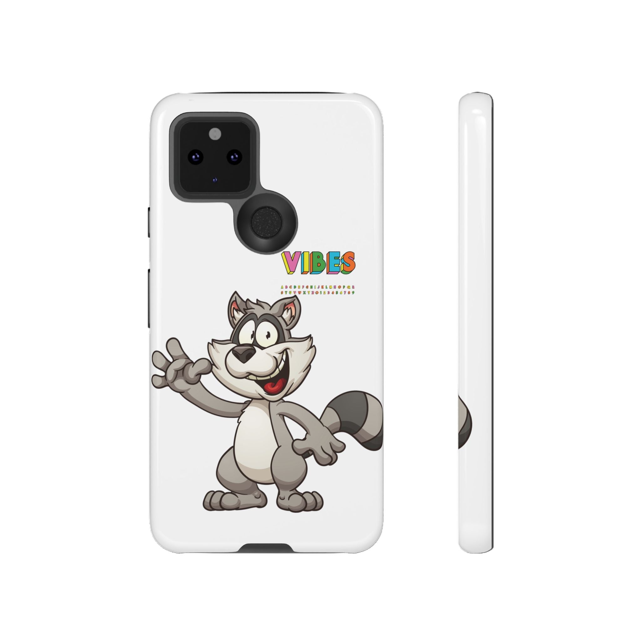 Smiling Raccoon VIBES Phone Case | Slim Dual-Layer Protective Case