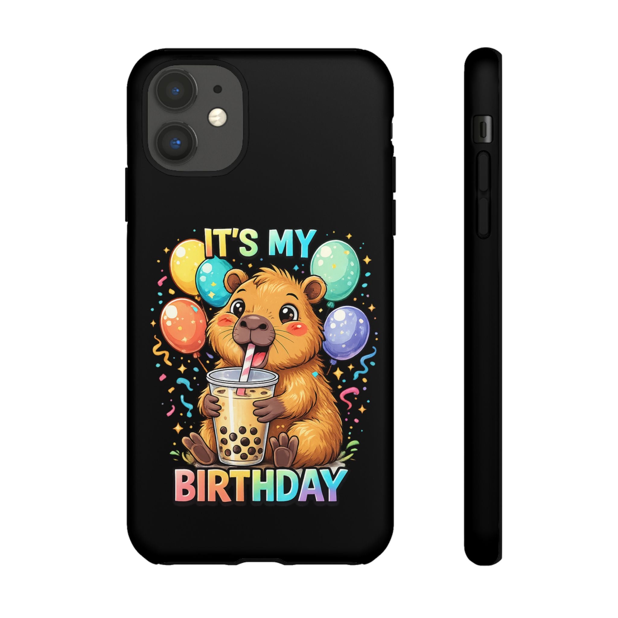 It is My Birthday Guinea Pig Bubble Tea Phone Case | Cute Birthday Phone Cover