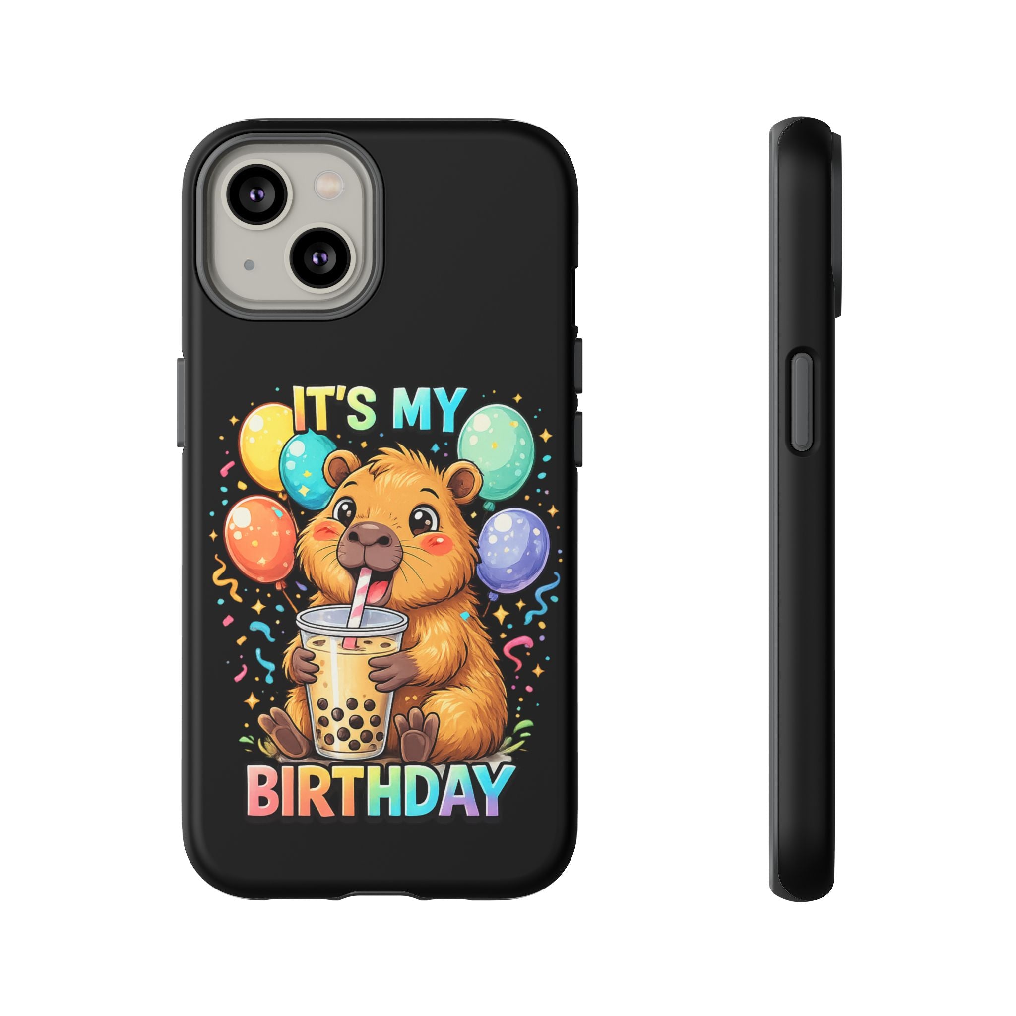 It is My Birthday Guinea Pig Bubble Tea Phone Case | Cute Birthday Phone Cover