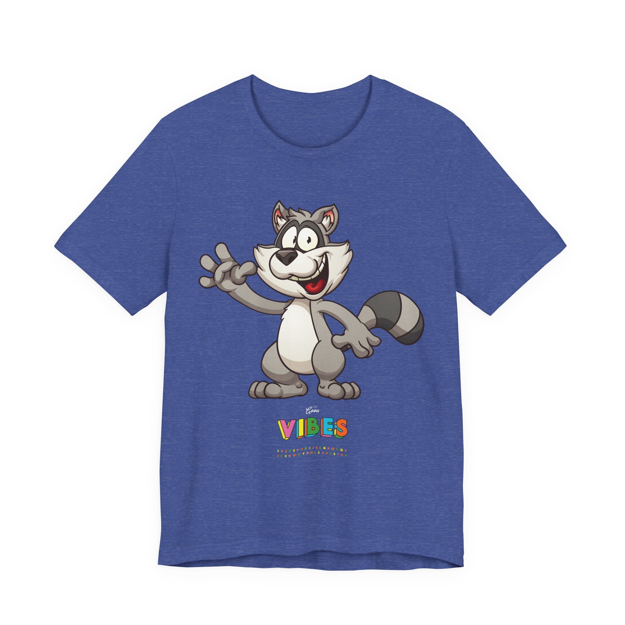 Cartoony Raccoon VIBES Tee | Raccoon Graphic T-Shirt
