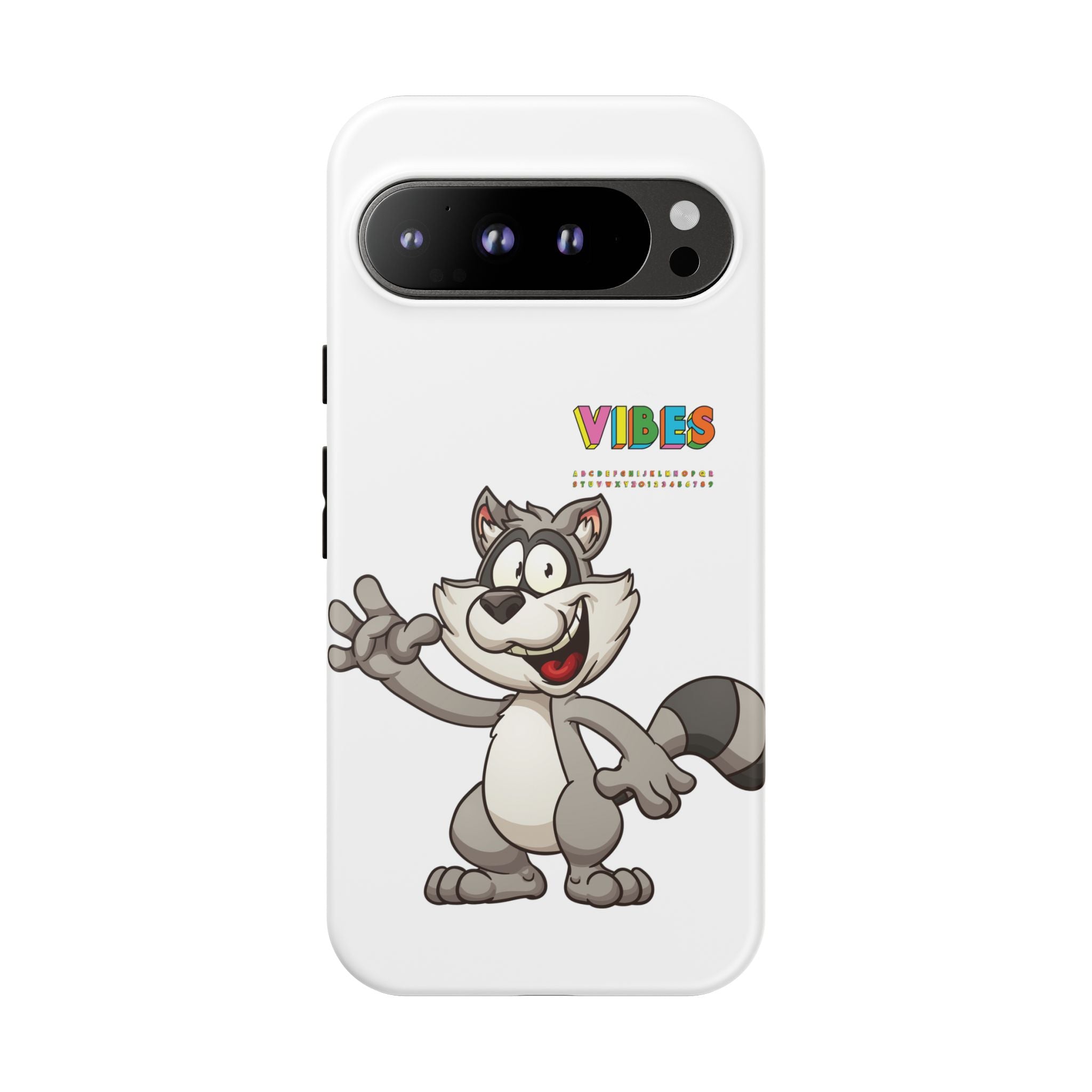 Smiling Raccoon VIBES Phone Case | Slim Dual-Layer Protective Case