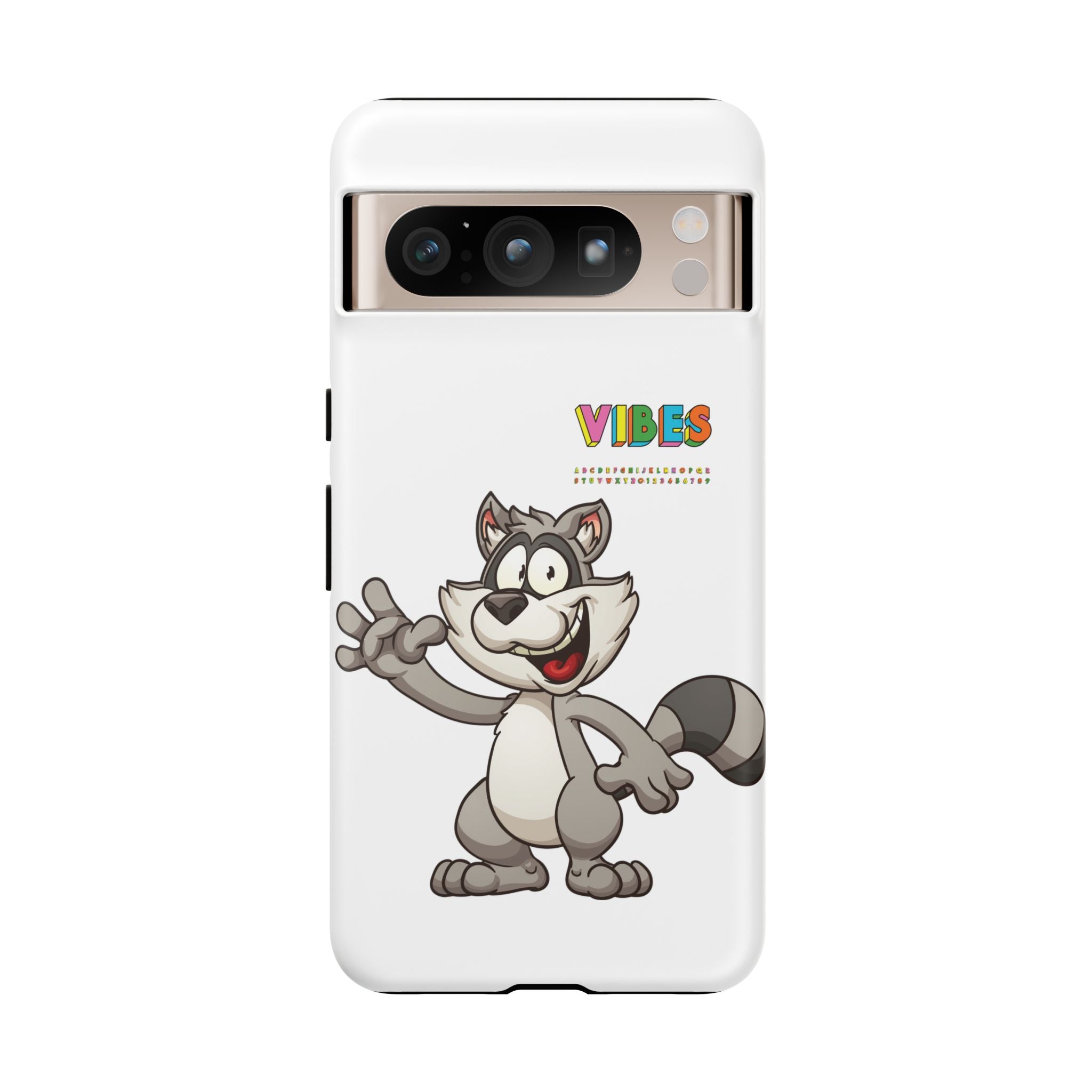 Smiling Raccoon VIBES Phone Case | Slim Dual-Layer Protective Case