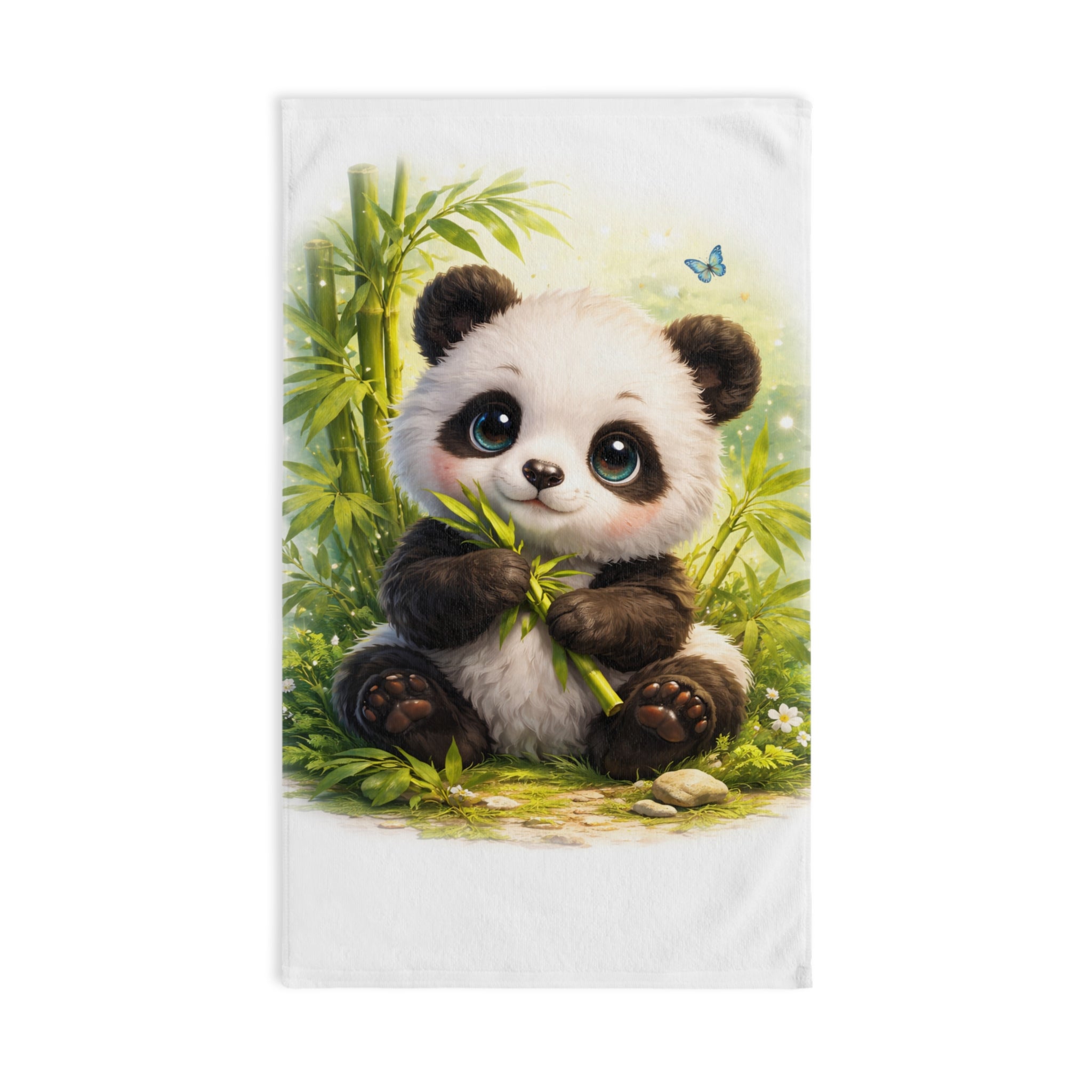 Baby Panda Among Bamboo Hand Towel | Nursery Bathroom Decor