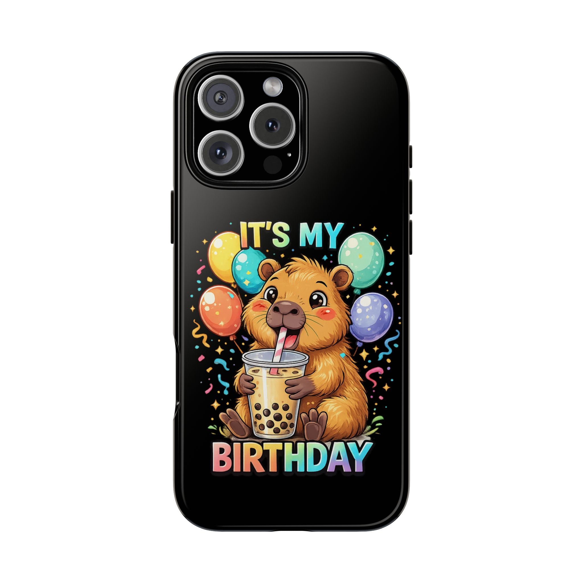 It is My Birthday Guinea Pig Bubble Tea Phone Case | Cute Birthday Phone Cover