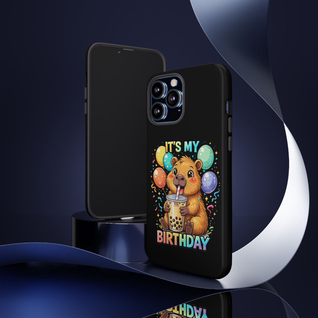 It is My Birthday Guinea Pig Bubble Tea Phone Case | Cute Birthday Phone Cover