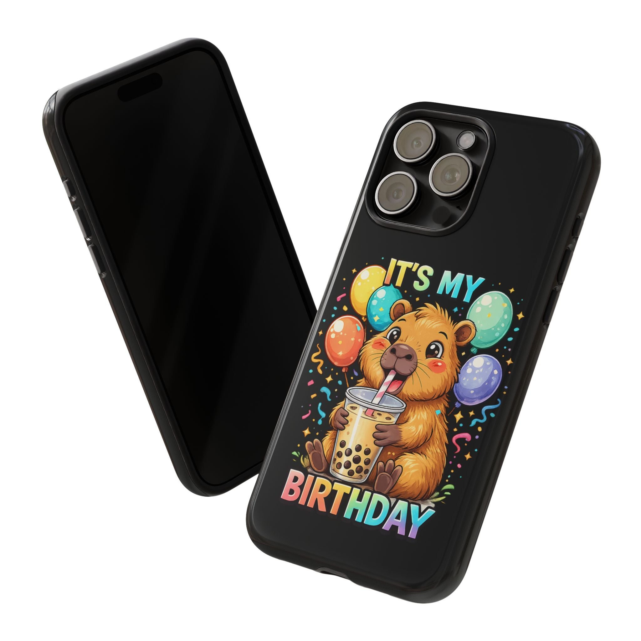 It is My Birthday Guinea Pig Bubble Tea Phone Case | Cute Birthday Phone Cover