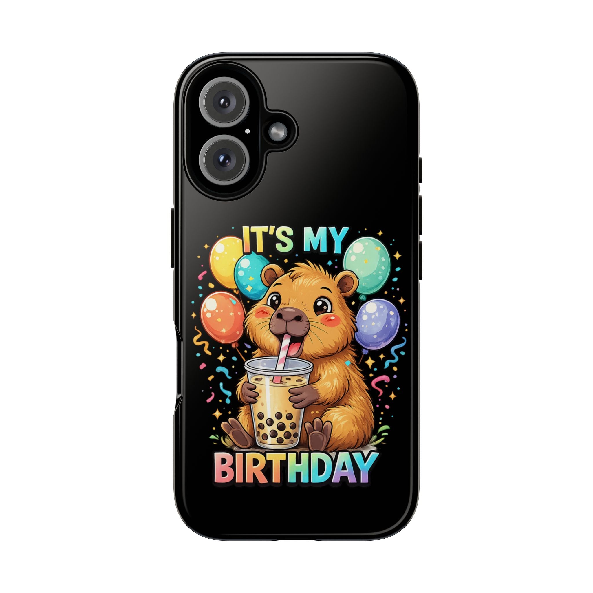 It is My Birthday Guinea Pig Bubble Tea Phone Case | Cute Birthday Phone Cover