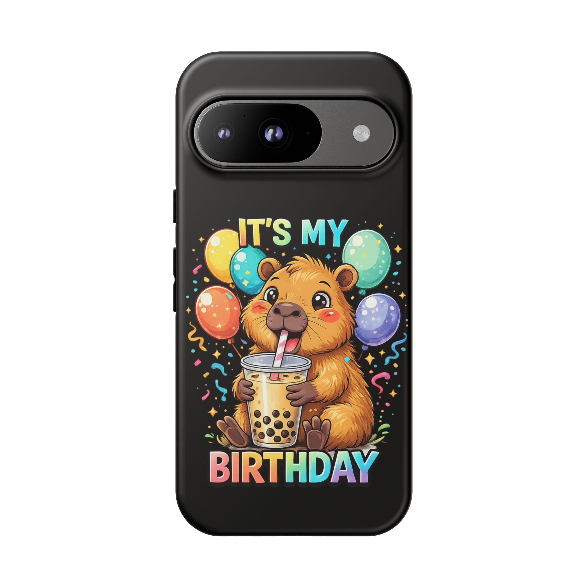 It is My Birthday Guinea Pig Bubble Tea Phone Case | Cute Birthday Phone Cover