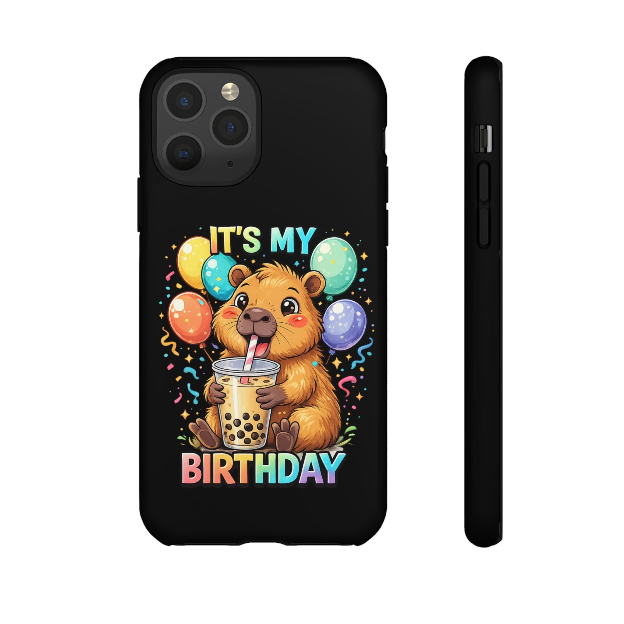 It is My Birthday Guinea Pig Bubble Tea Phone Case | Cute Birthday Phone Cover