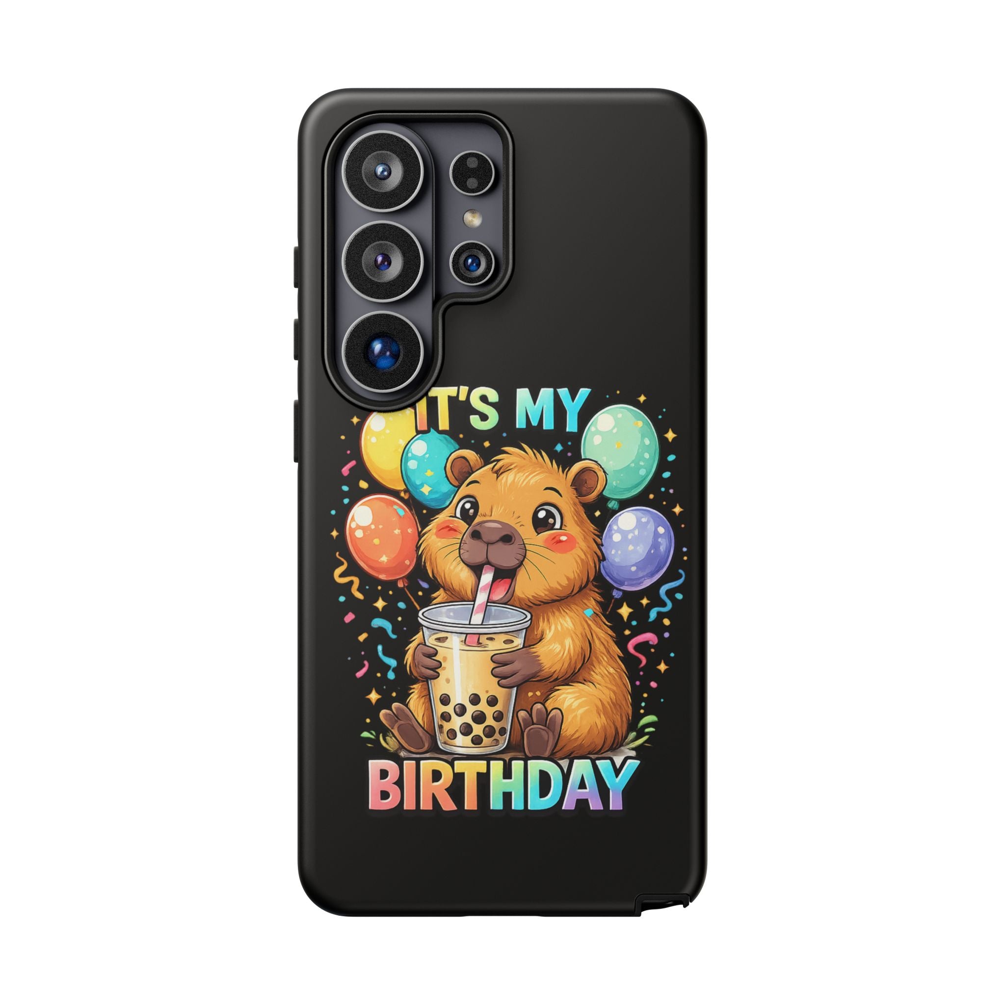 It is My Birthday Guinea Pig Bubble Tea Phone Case | Cute Birthday Phone Cover