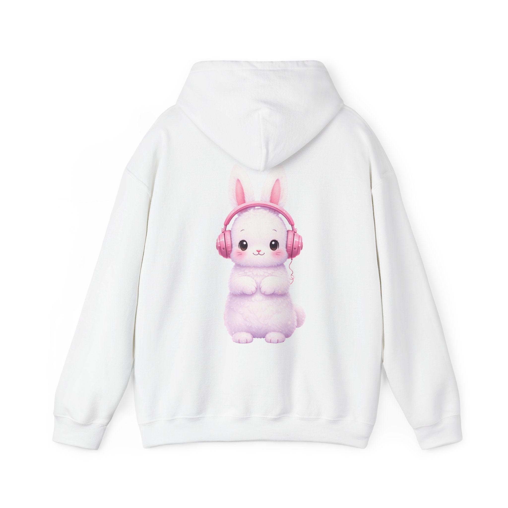 Be Mine Script Hoodie | Pink Bunny Headphones Valentine Sweatshirt