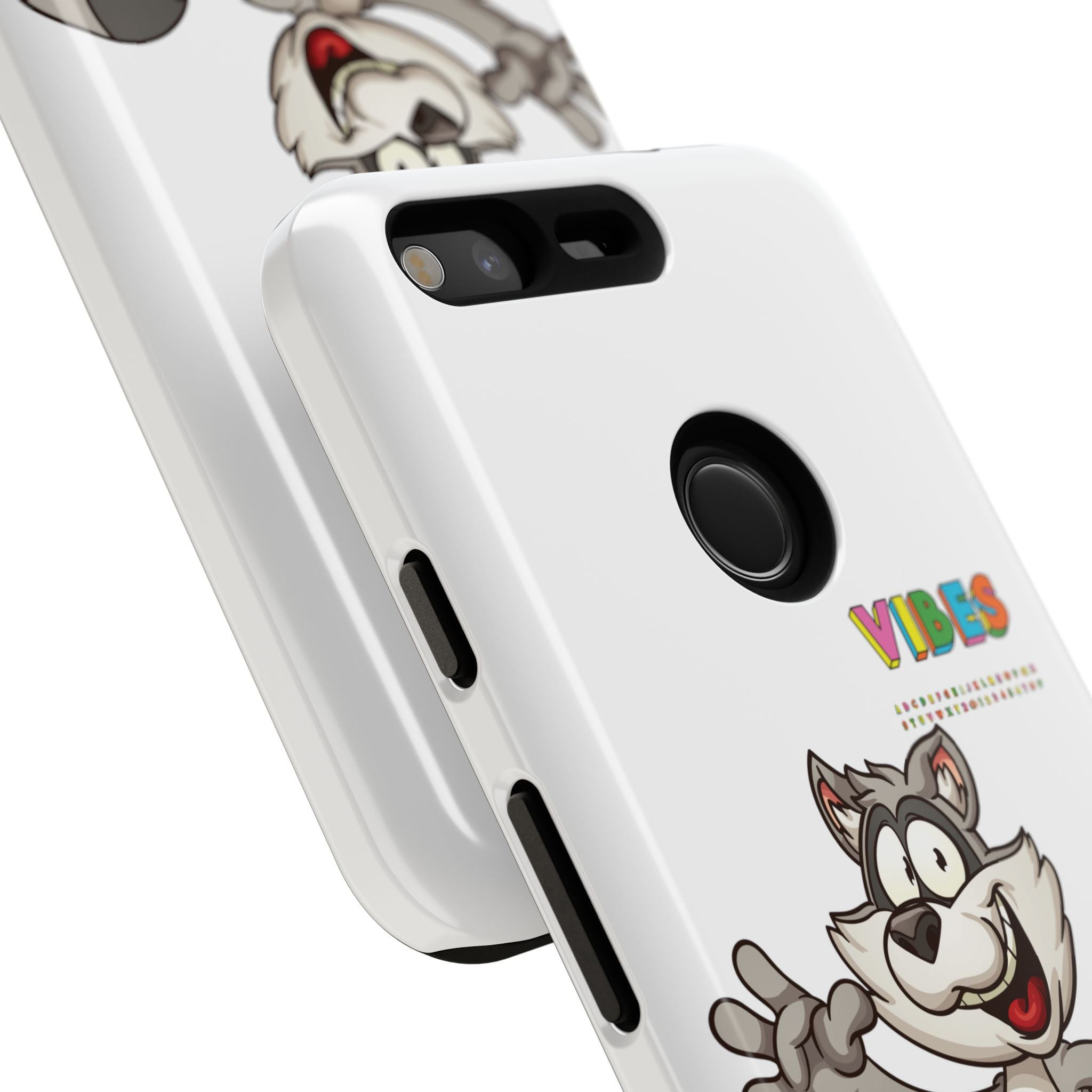 Smiling Raccoon VIBES Phone Case | Slim Dual-Layer Protective Case