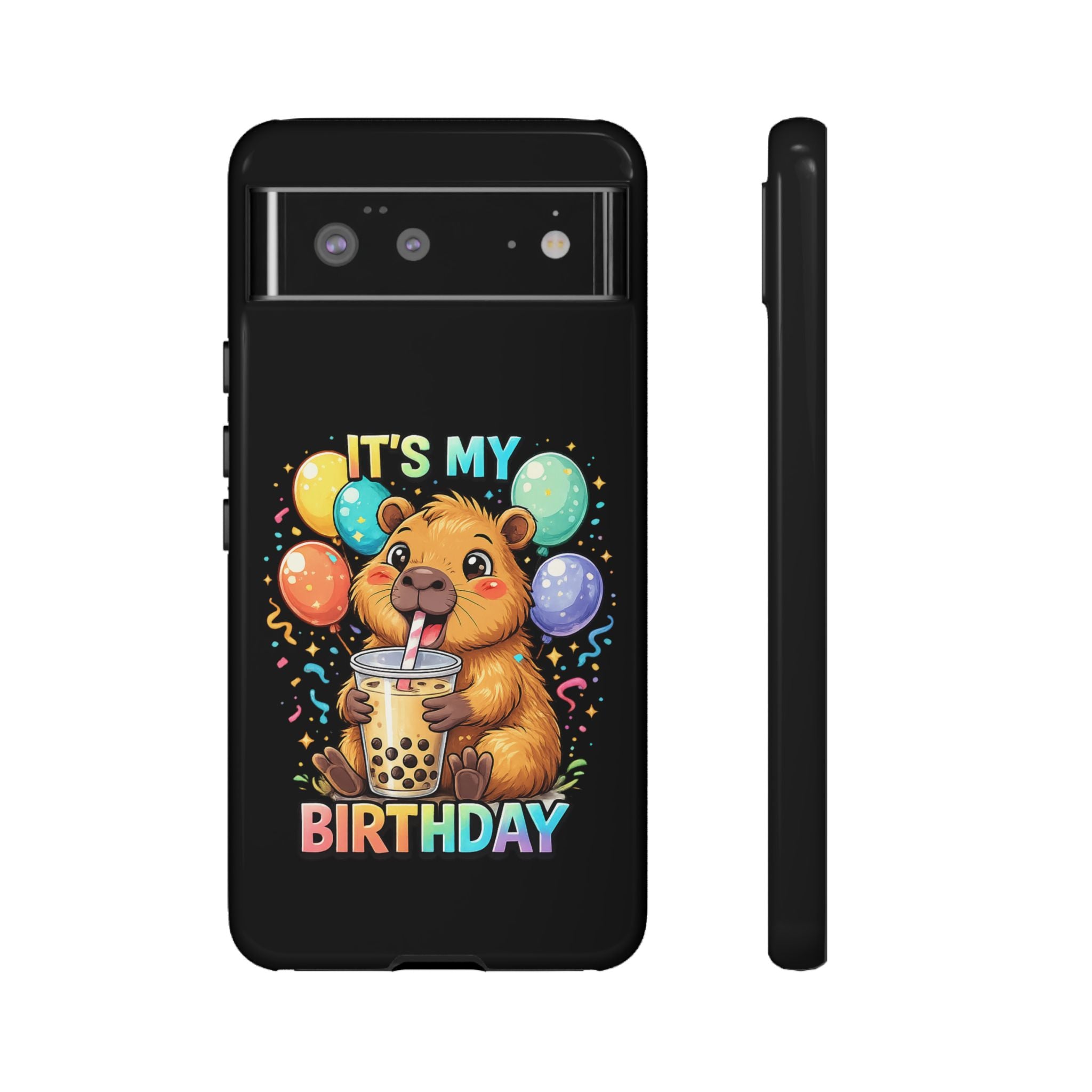 It is My Birthday Guinea Pig Bubble Tea Phone Case | Cute Birthday Phone Cover