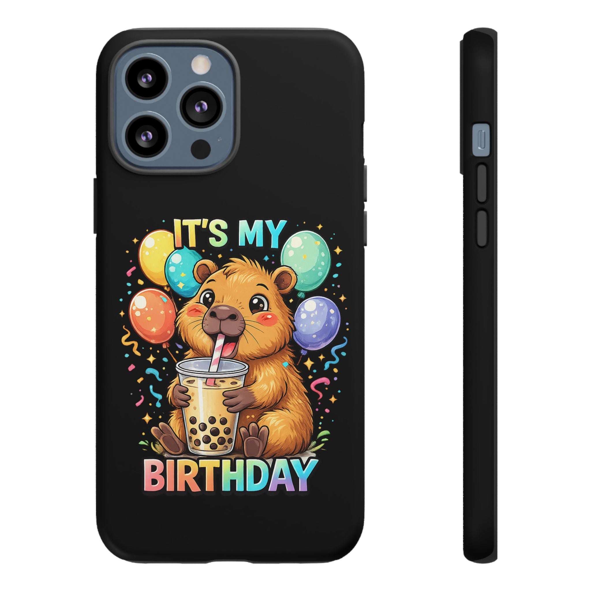 It is My Birthday Guinea Pig Bubble Tea Phone Case | Cute Birthday Phone Cover