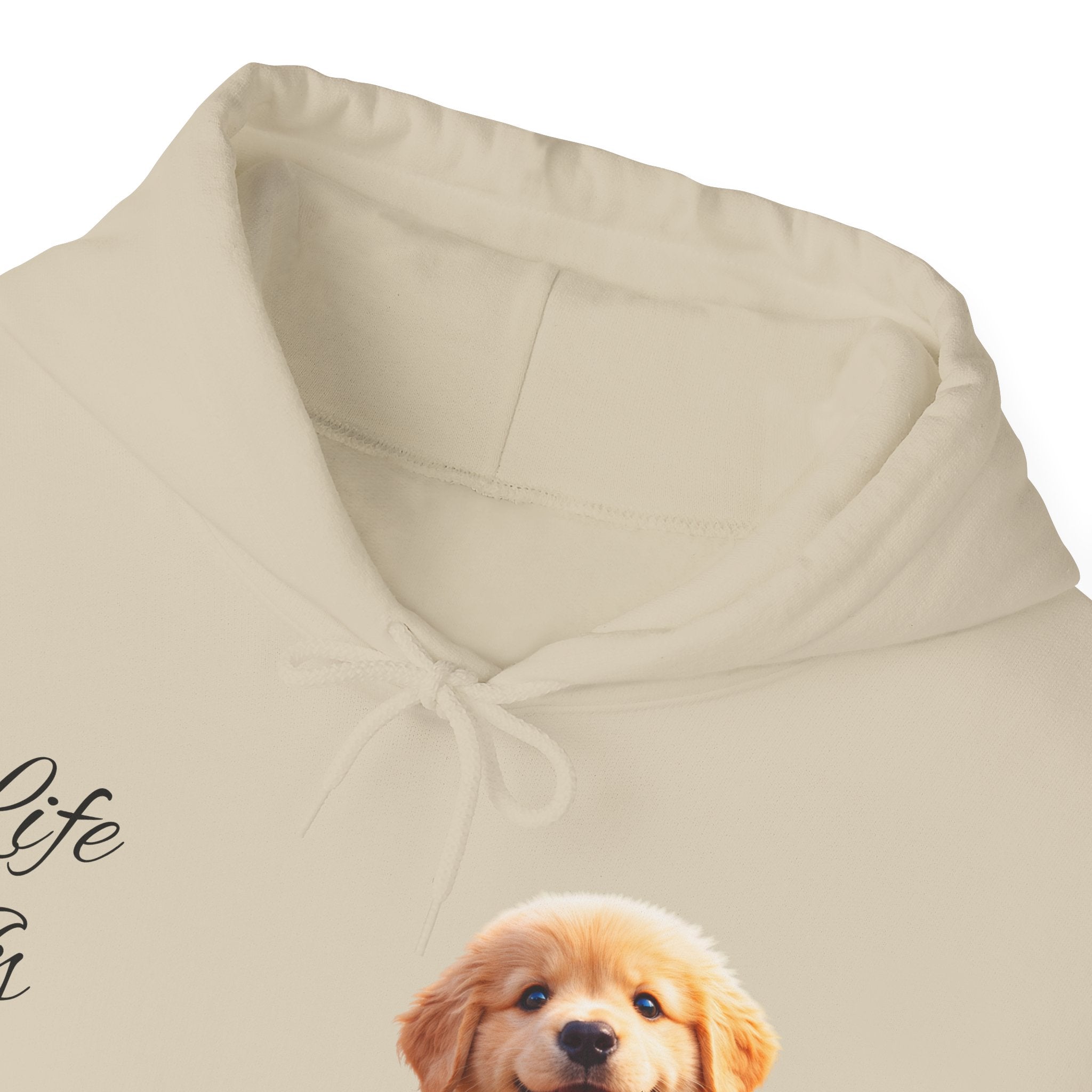 Golden Retriever Cozy Hoodie — Puppy Love Script Sweatshirt