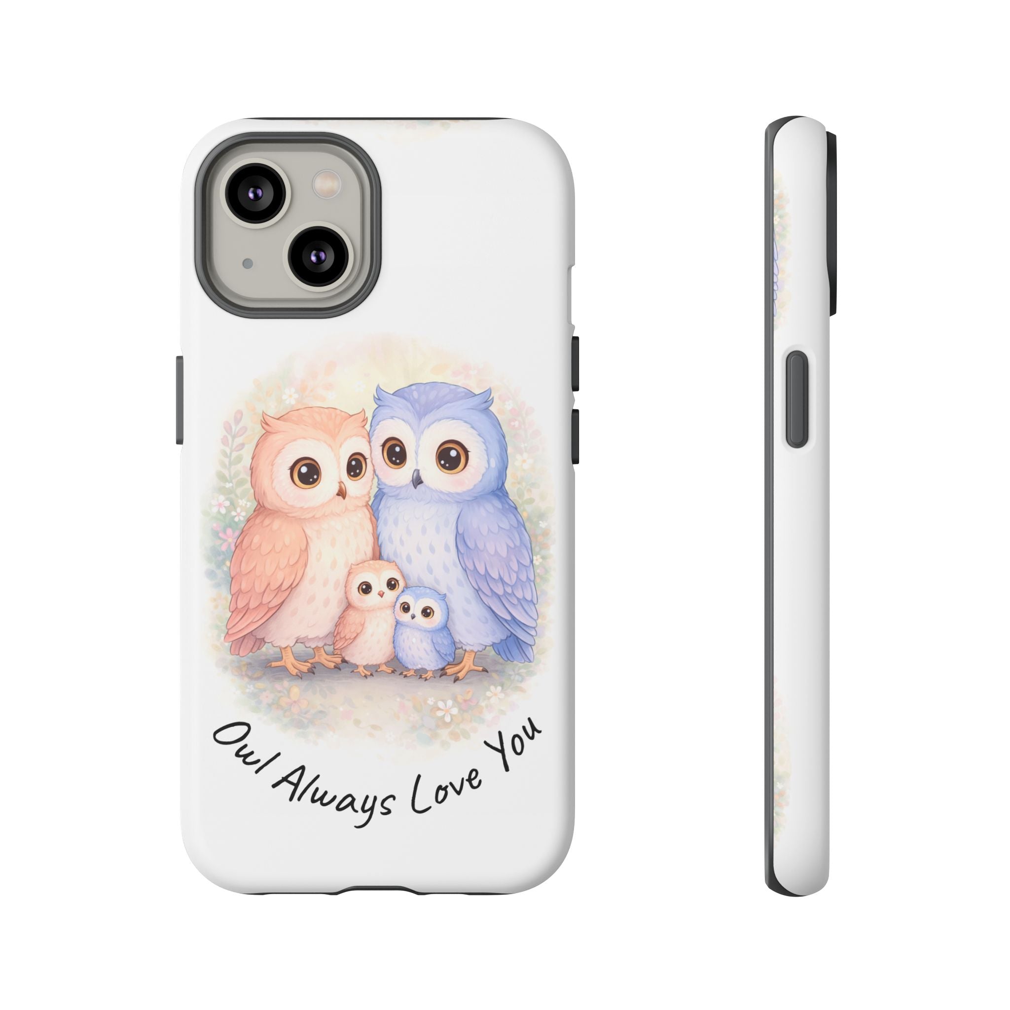 Owl Always Love You watercolor owl family Phone Case | Slim Dual-Layer Protective Case
