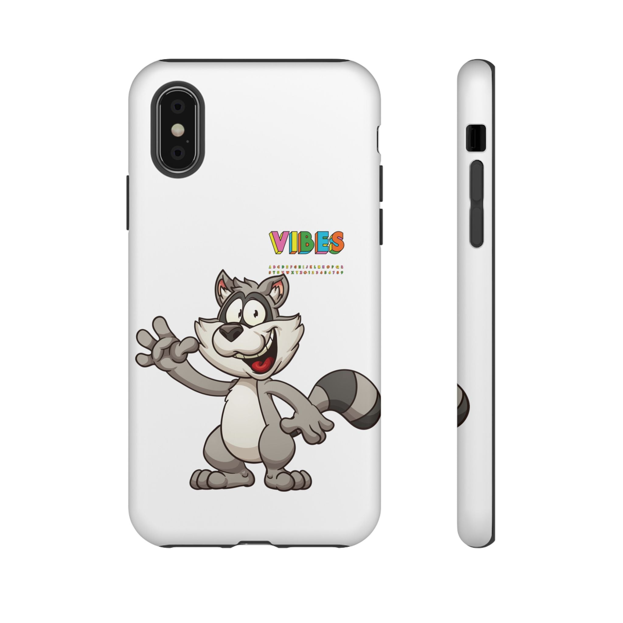 Smiling Raccoon VIBES Phone Case | Slim Dual-Layer Protective Case