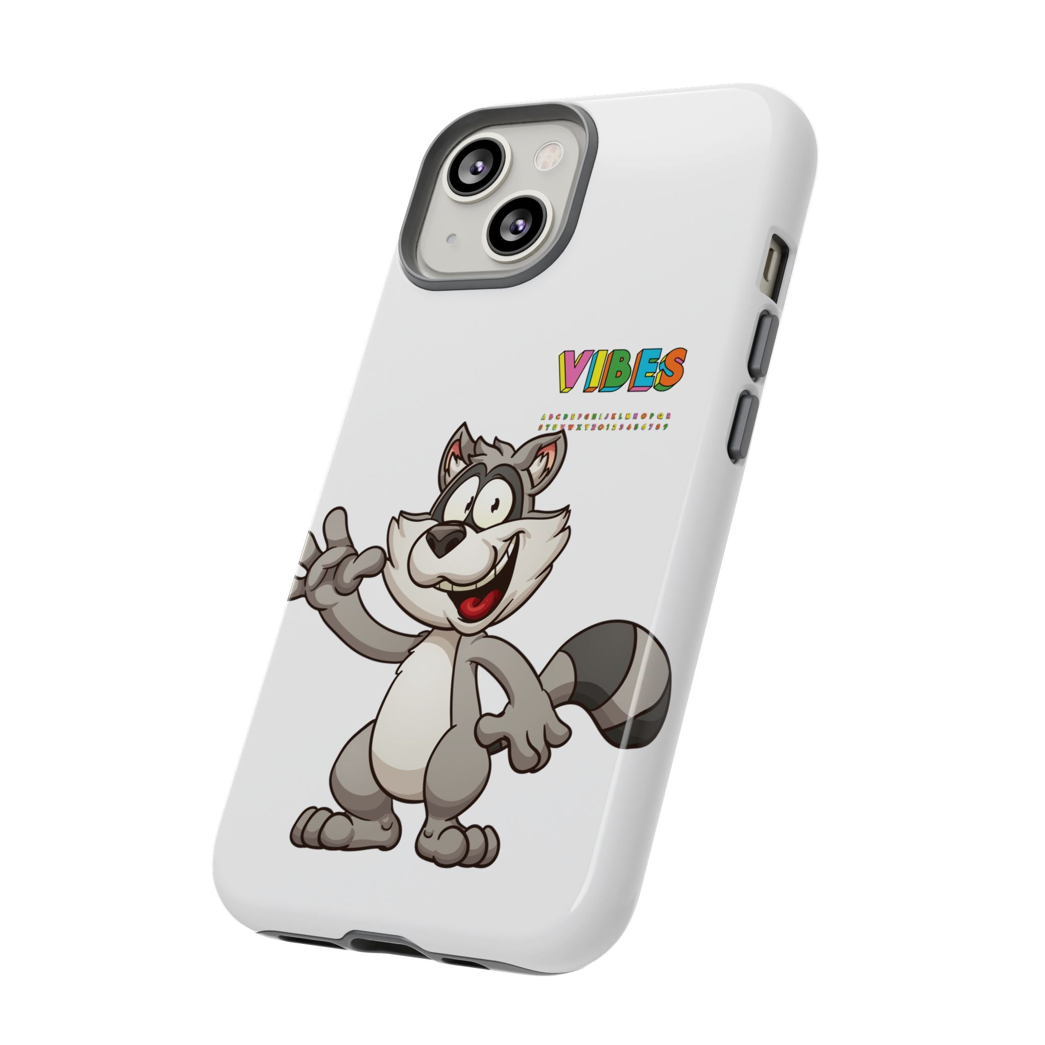 Smiling Raccoon VIBES Phone Case | Slim Dual-Layer Protective Case