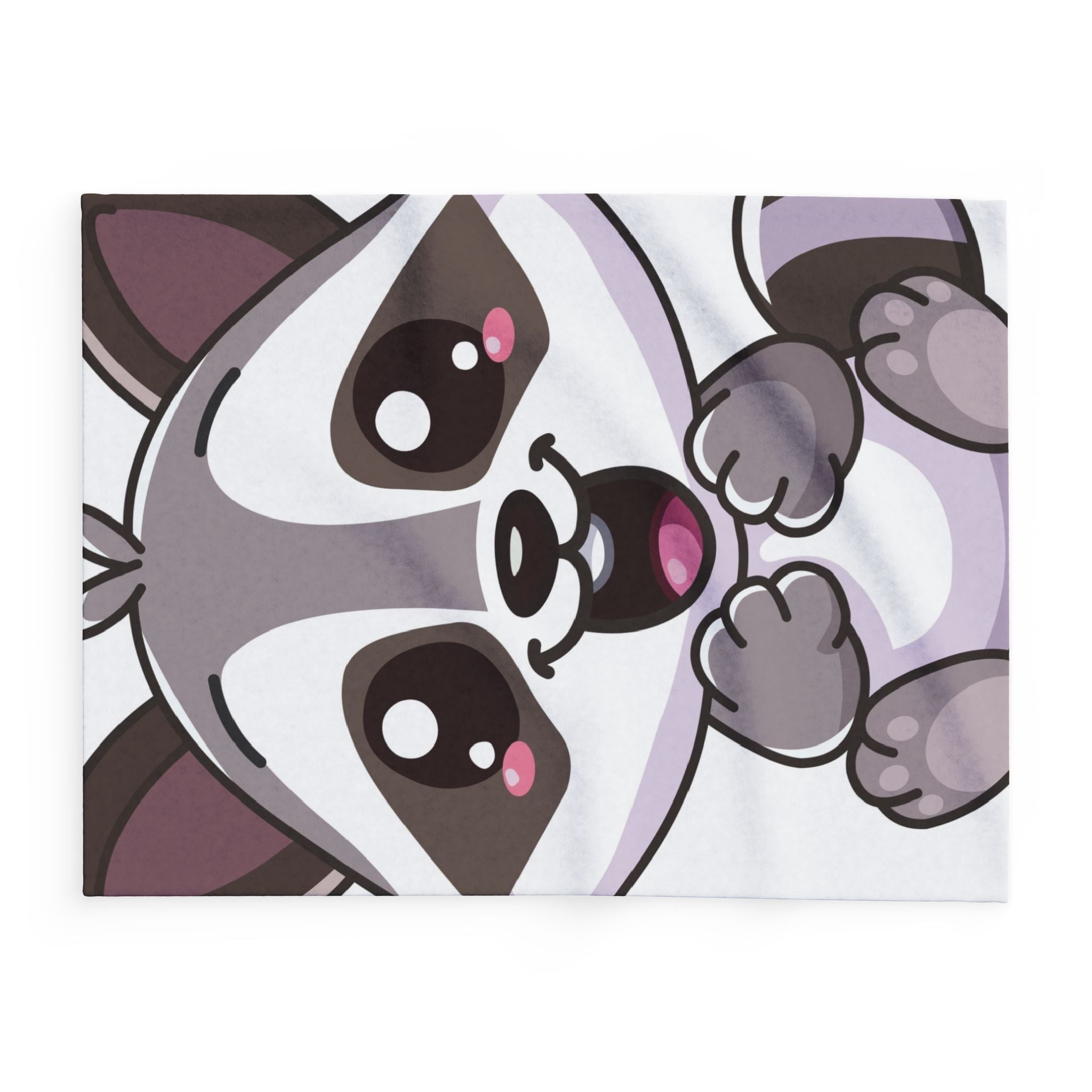 Cozy Raccoon Fleece Blanket — Plush Arctic Throw for Snuggling