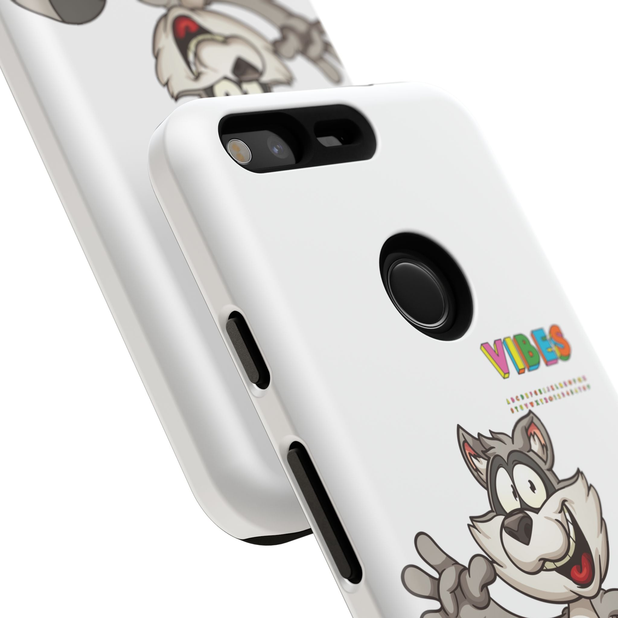 Smiling Raccoon VIBES Phone Case | Slim Dual-Layer Protective Case