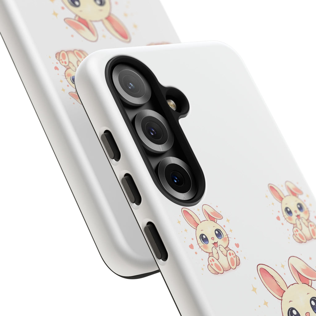 Cute Bunny Nursery Birth Announcement Phone Case | Personalized Name, Date & Time