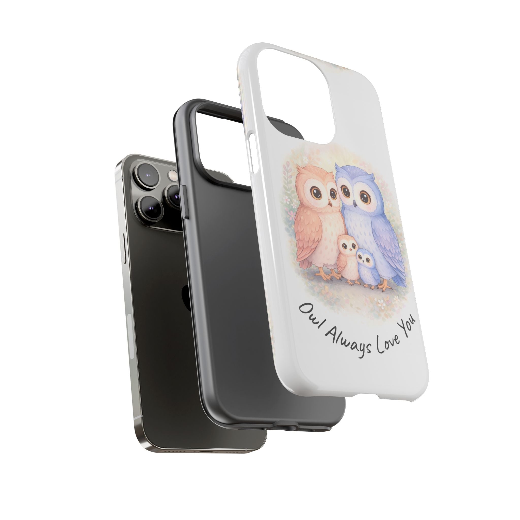 Owl Always Love You watercolor owl family Phone Case | Slim Dual-Layer Protective Case
