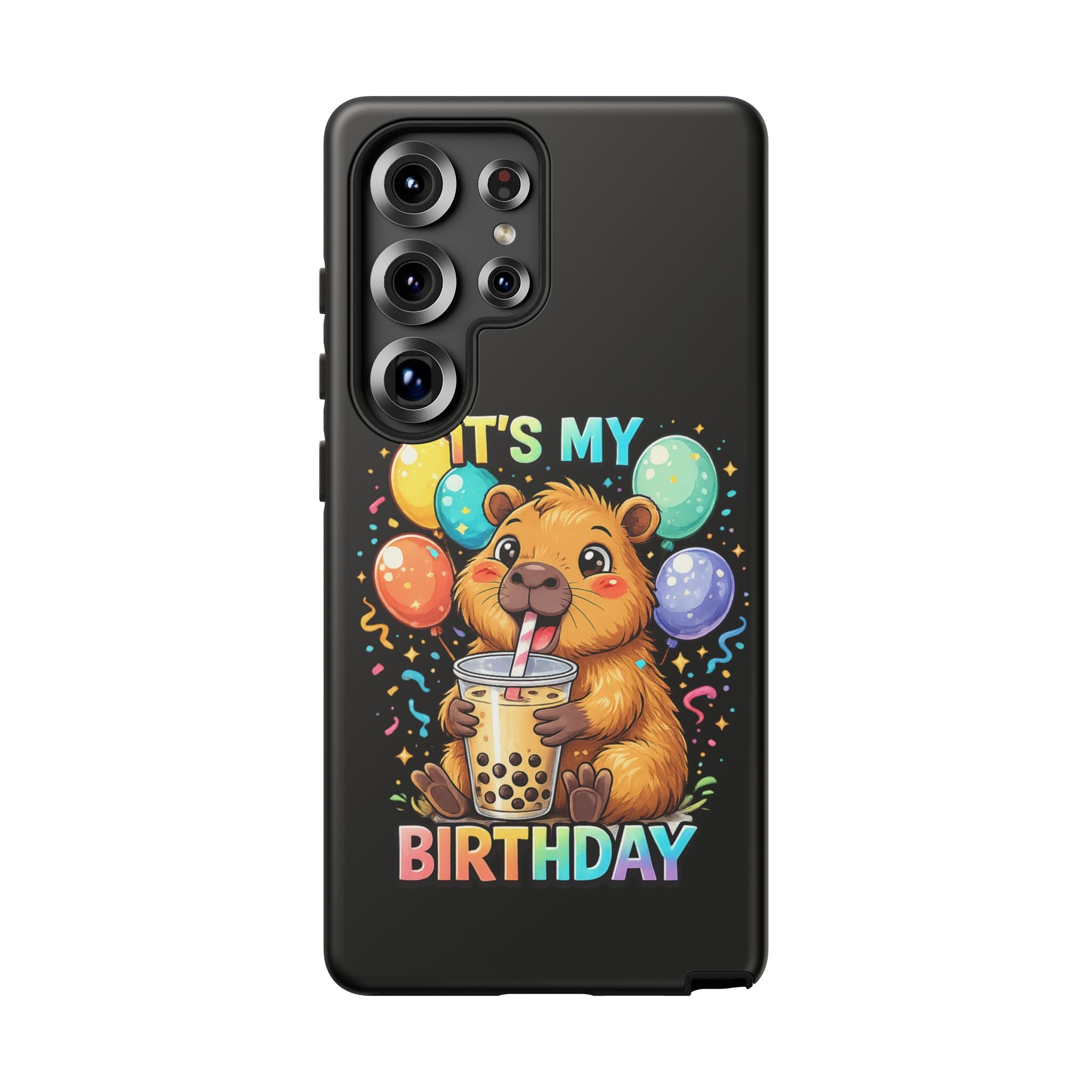 It is My Birthday Guinea Pig Bubble Tea Phone Case | Cute Birthday Phone Cover
