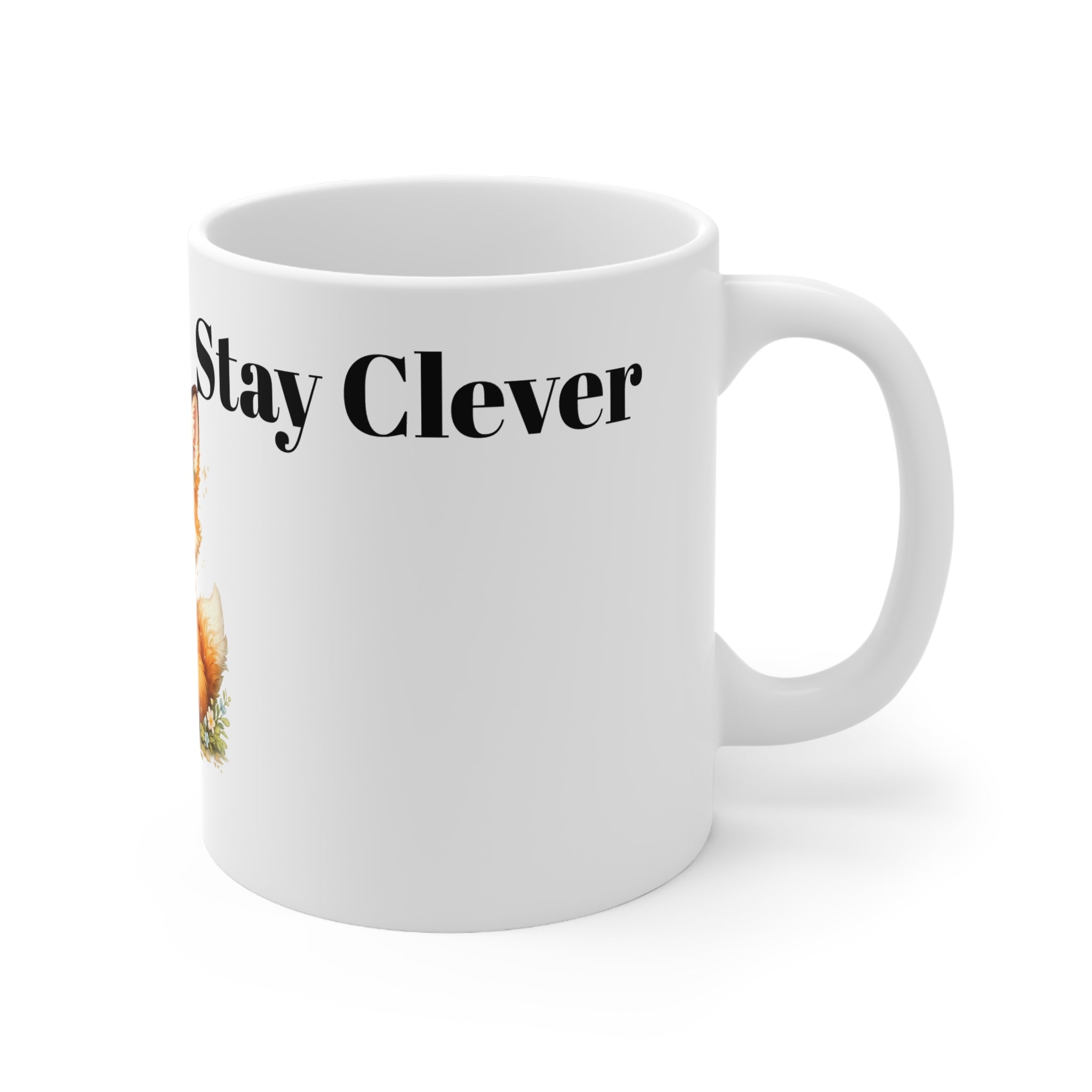 Cute Fox with Flower Crown Stay Wild Mug | Ceramic Coffee Cup