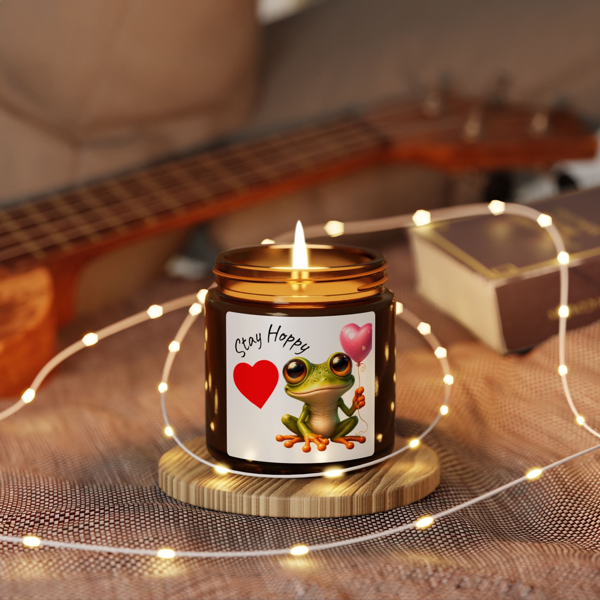Amber Jar Soy Candle — Cozy Frog Label | Cinnamon Vanilla, Lavender, Passionfruit & Unscented
