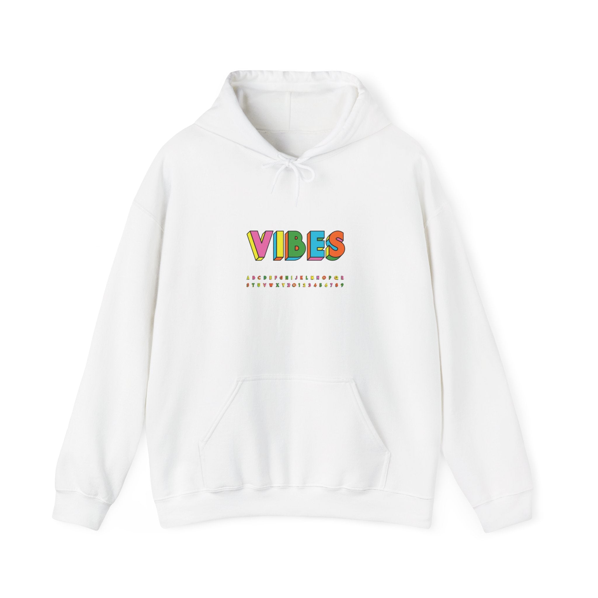 VIBES Graphic with Cartoon Raccoon Hoodie | Retro Cozy Sweatshirt
