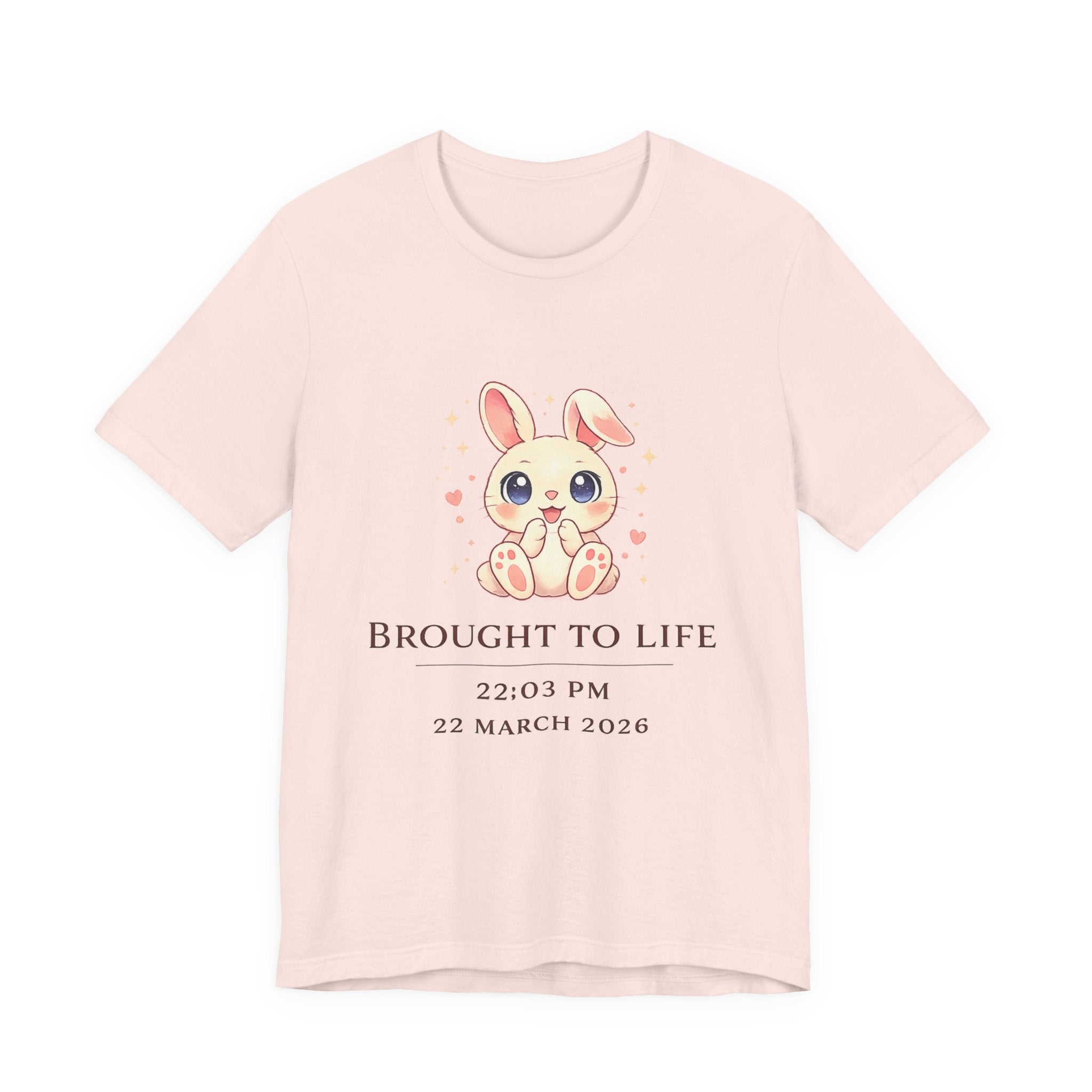 Cute Baby Bunny 'Brought to Life' Tee | Personalized Name & Birthdate