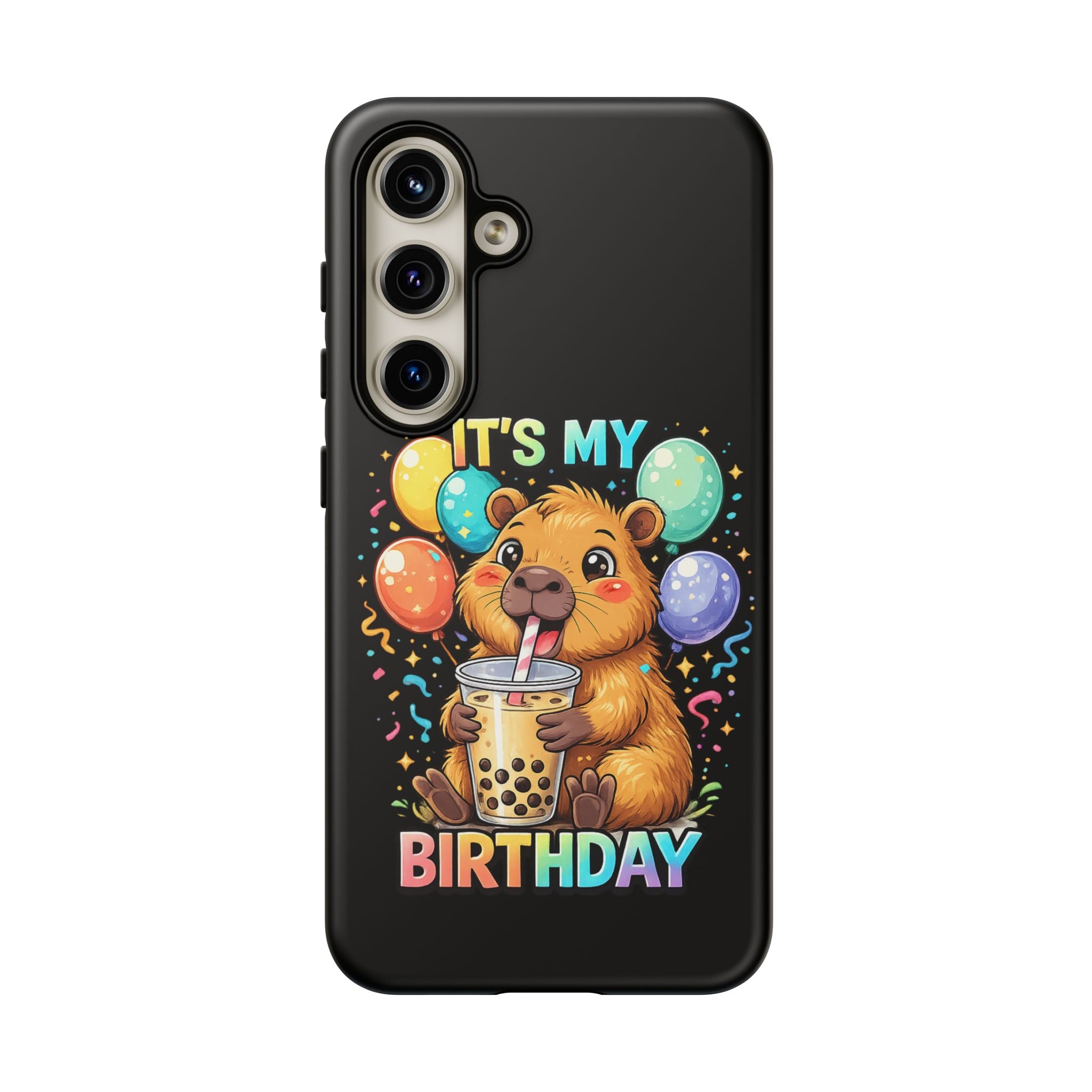 It is My Birthday Guinea Pig Bubble Tea Phone Case | Cute Birthday Phone Cover