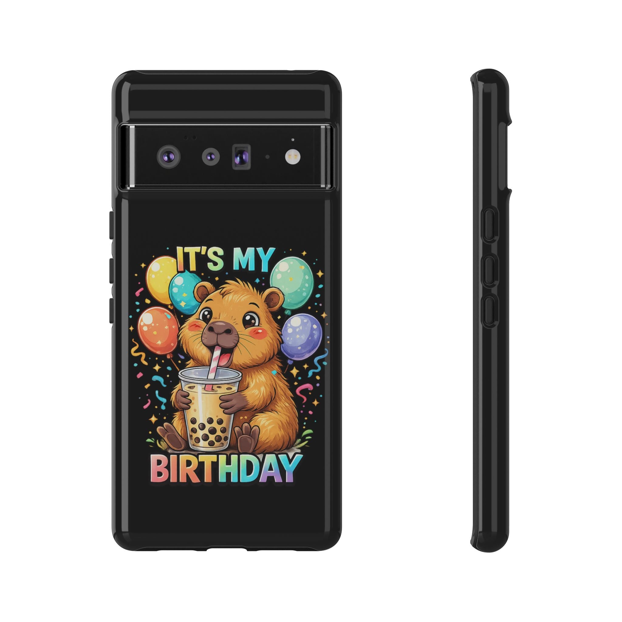 It is My Birthday Guinea Pig Bubble Tea Phone Case | Cute Birthday Phone Cover