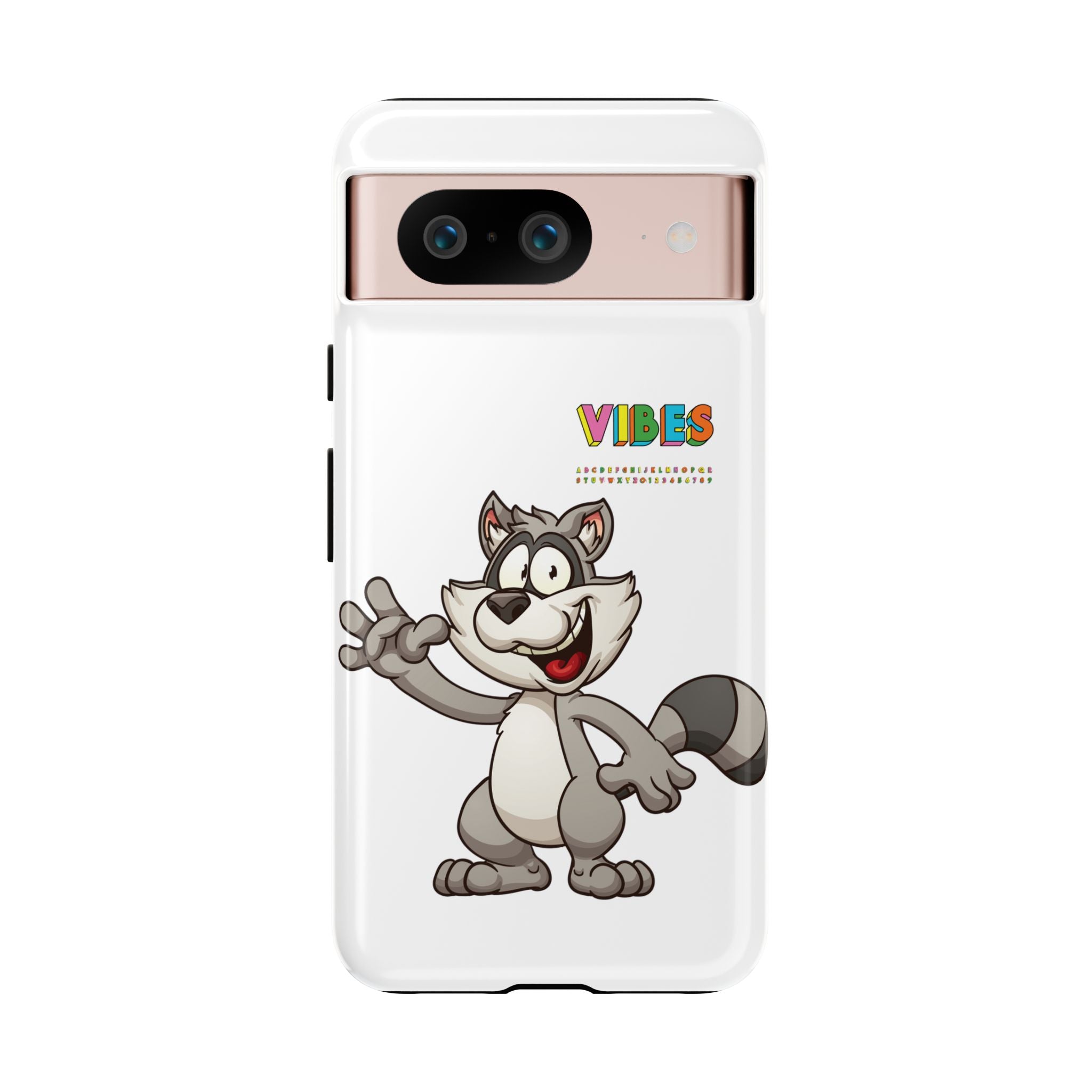 Smiling Raccoon VIBES Phone Case | Slim Dual-Layer Protective Case