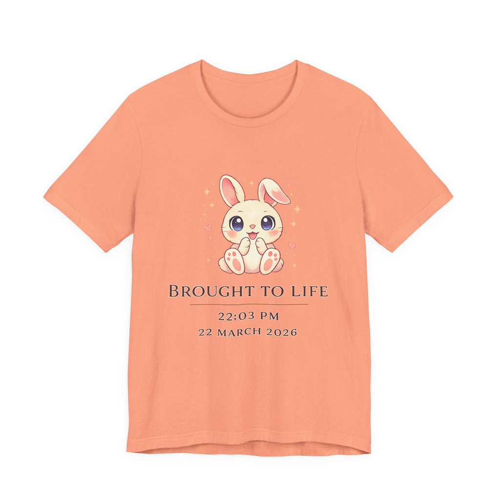 Cute Baby Bunny 'Brought to Life' Tee | Personalized Name & Birthdate