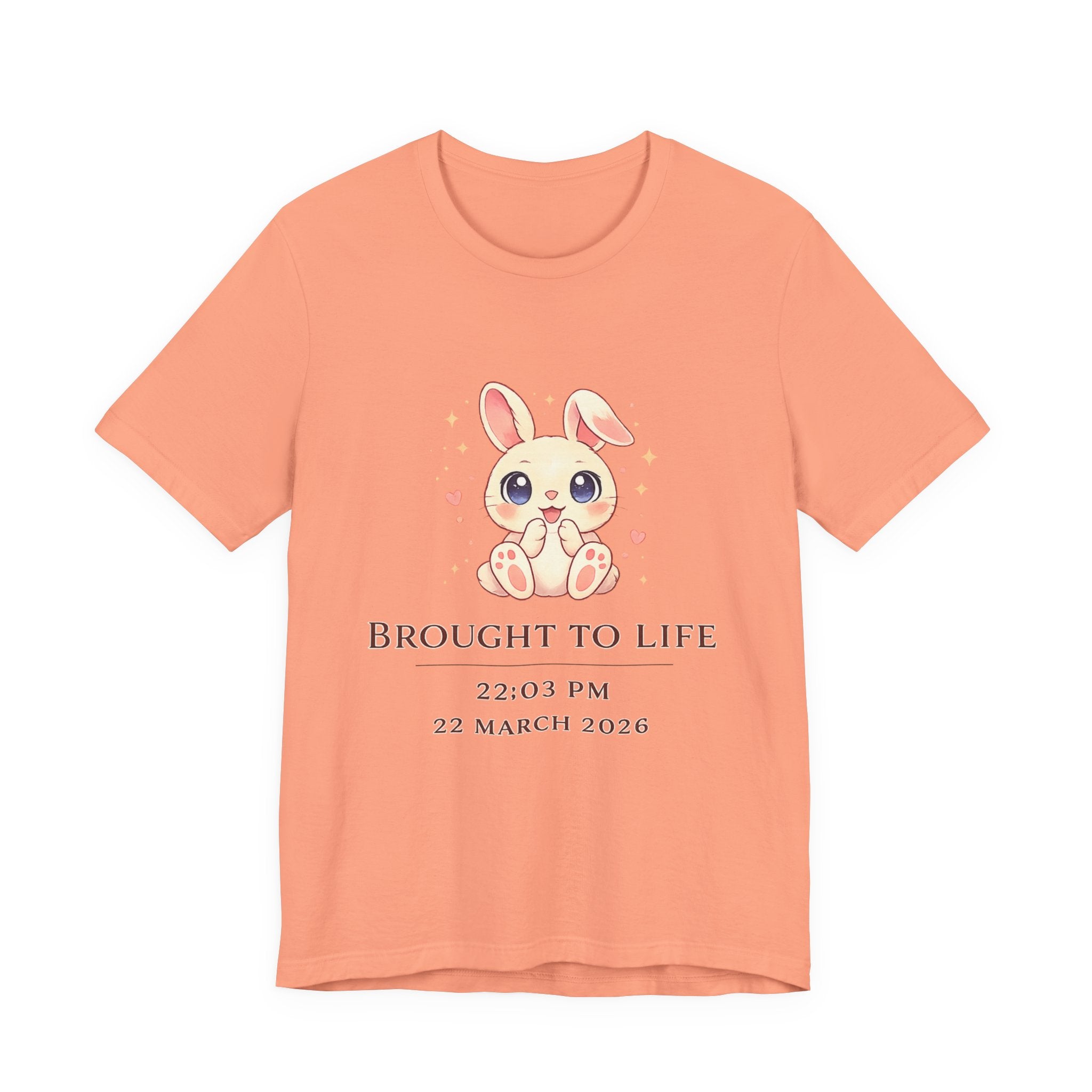 Cute Baby Bunny 'Brought to Life' Tee | Personalized Name & Birthdate