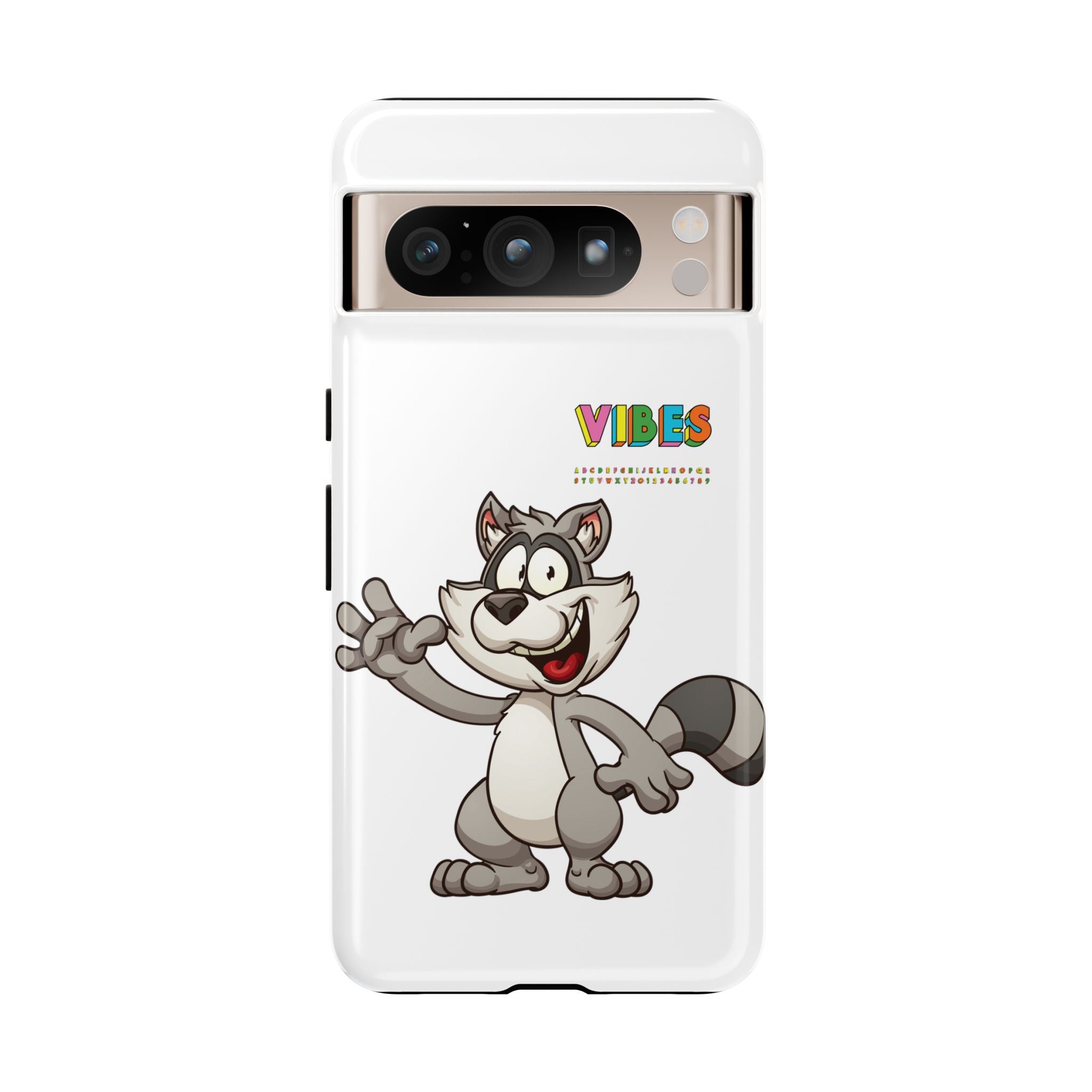 Smiling Raccoon VIBES Phone Case | Slim Dual-Layer Protective Case