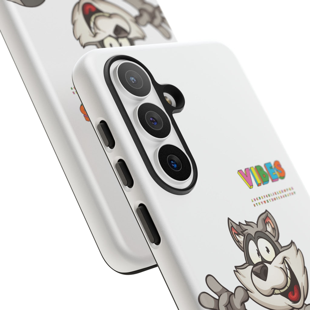 Smiling Raccoon VIBES Phone Case | Slim Dual-Layer Protective Case