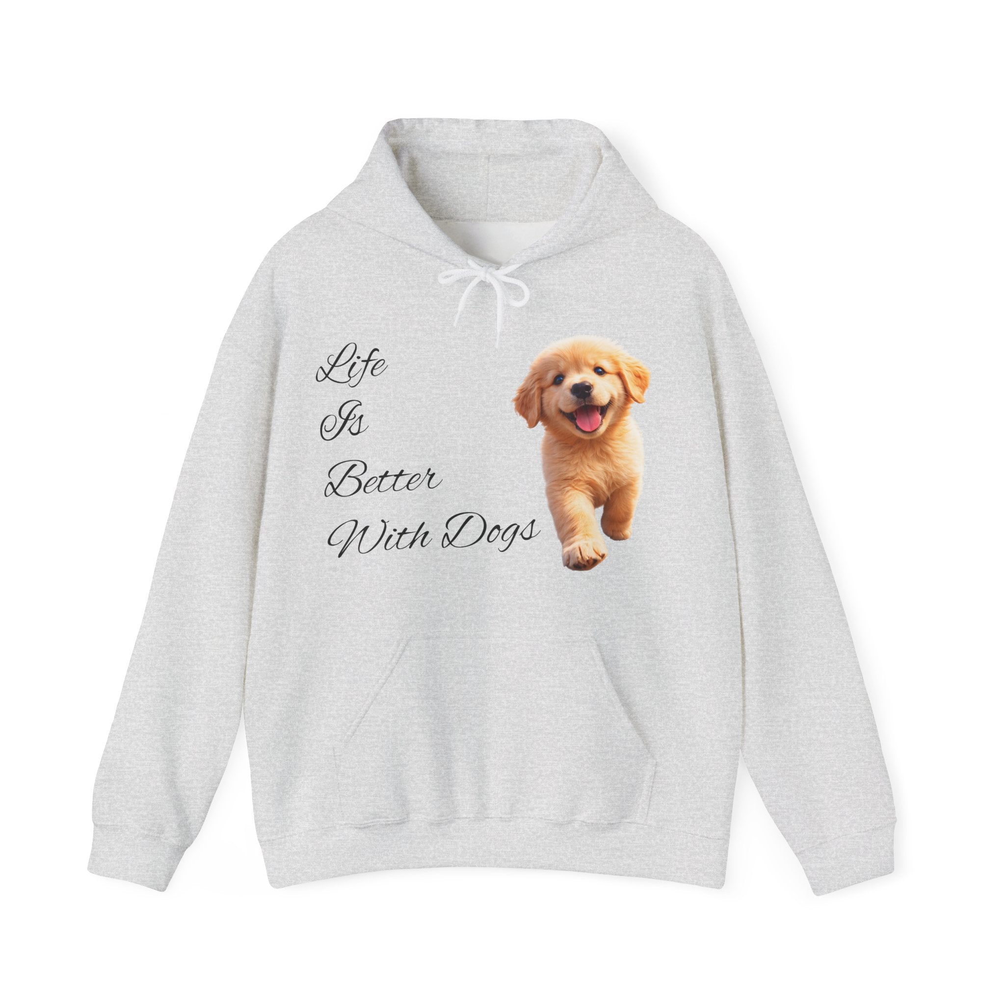 Golden Retriever Cozy Hoodie — Puppy Love Script Sweatshirt