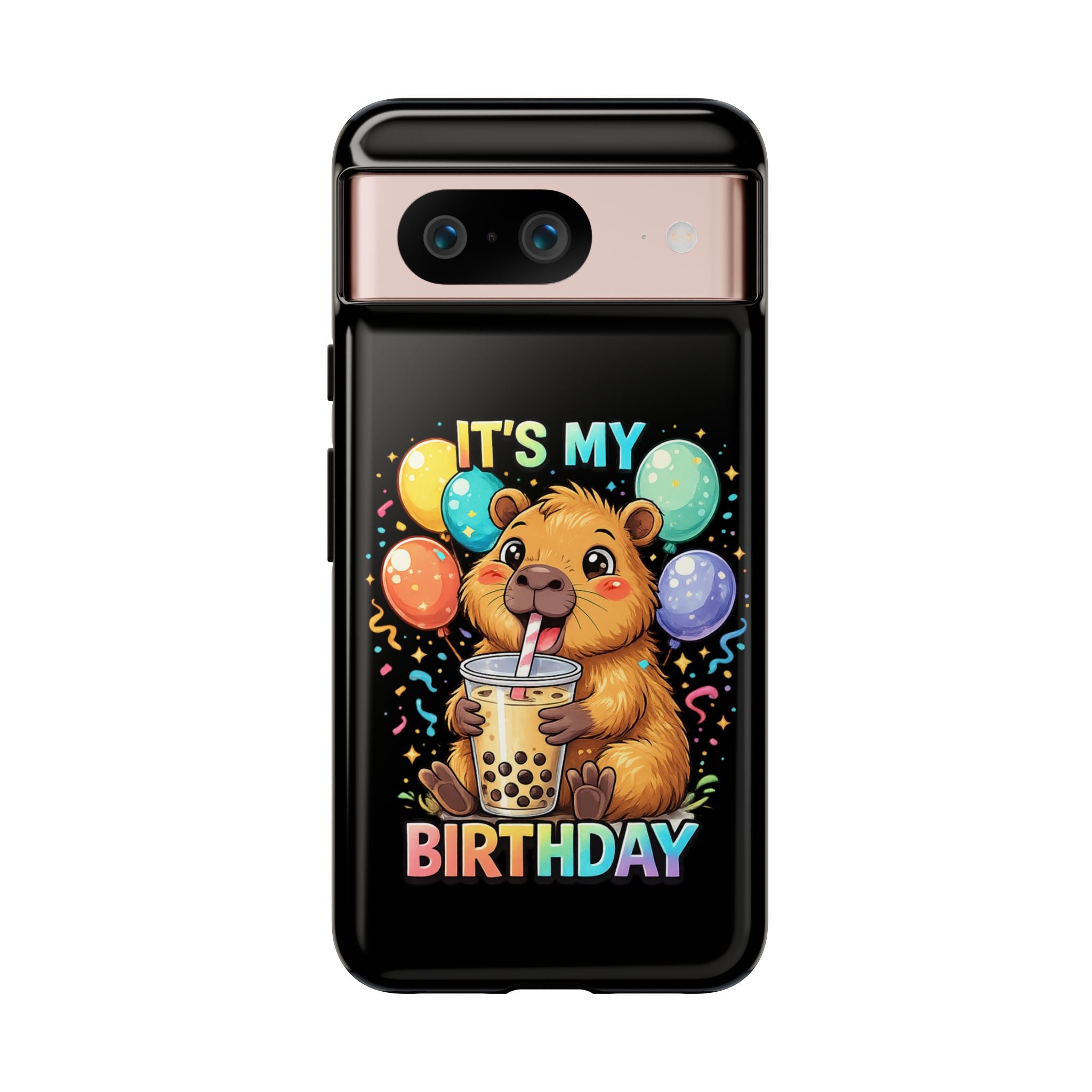 It is My Birthday Guinea Pig Bubble Tea Phone Case | Cute Birthday Phone Cover