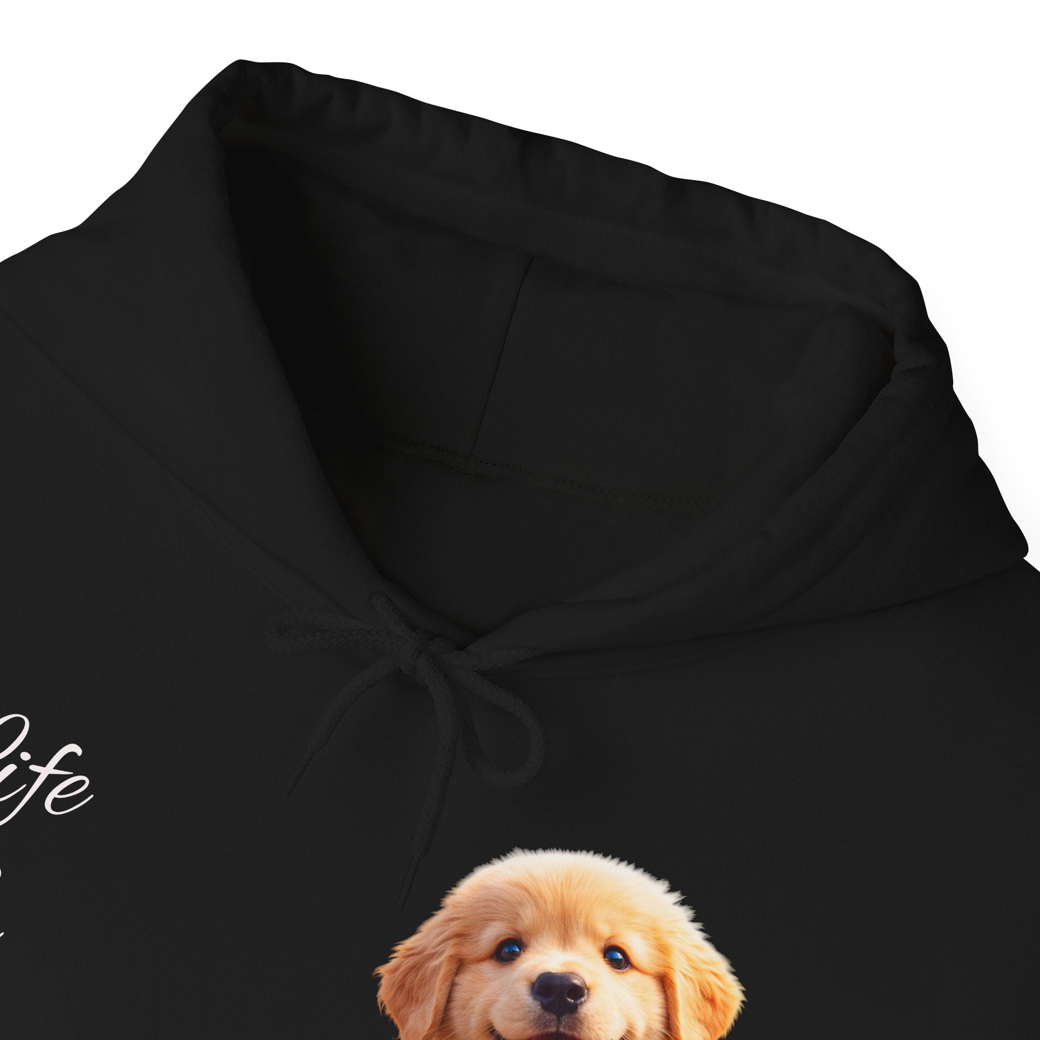Golden Retriever Cozy Hoodie — Puppy Love Script Sweatshirt