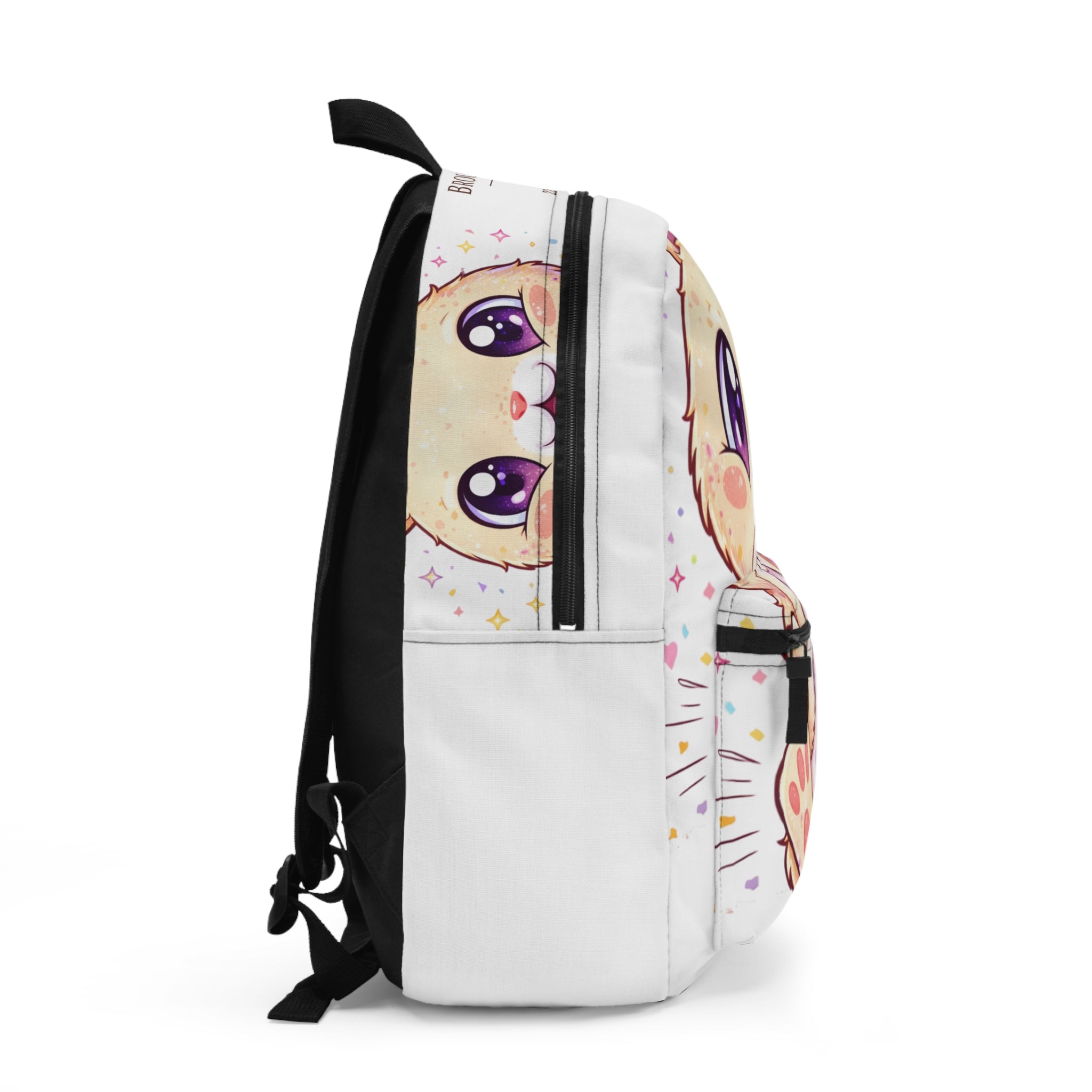 Pastel Wide-Eyed Bunny Backpack | Cute Bunny Illustration School Bag