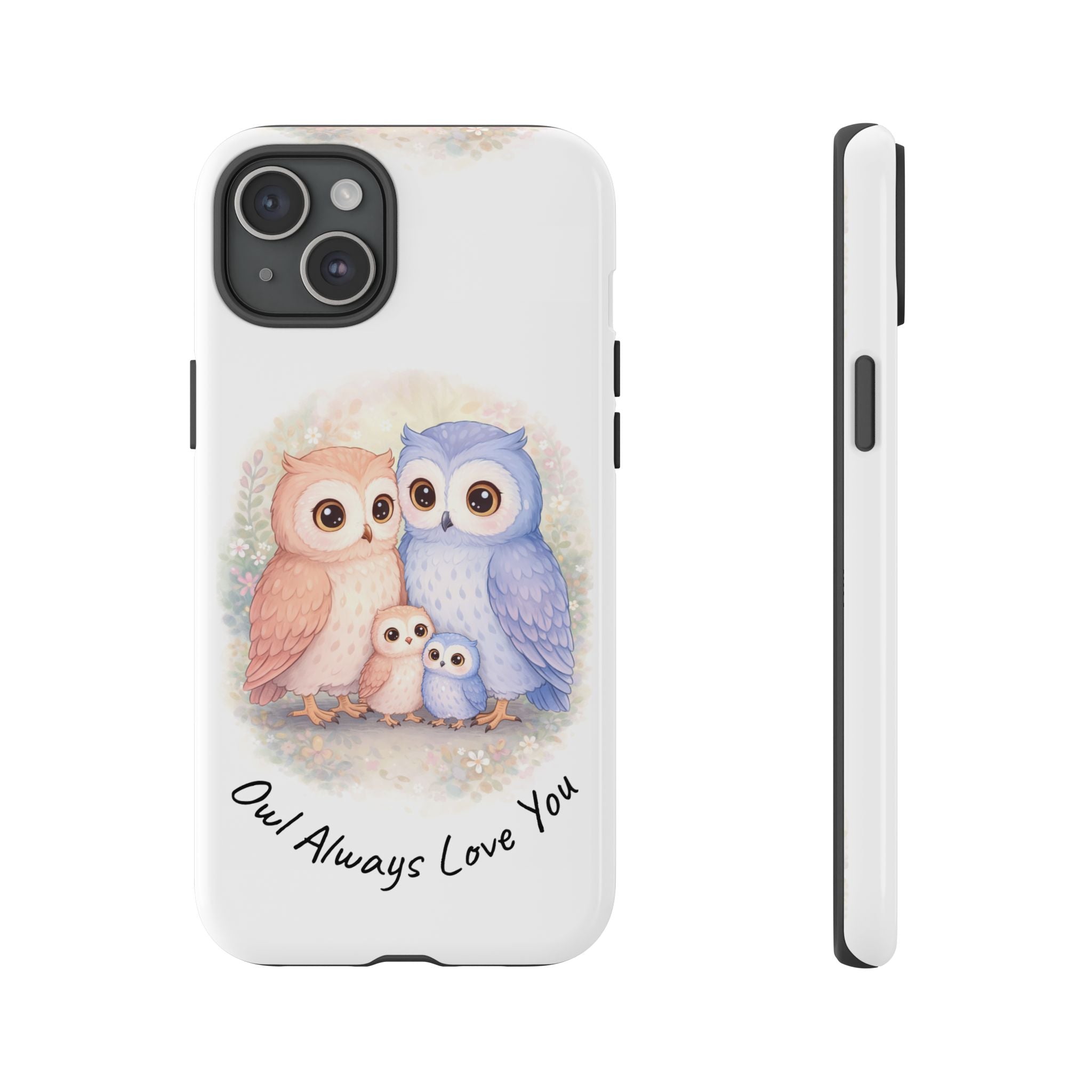 Owl Always Love You watercolor owl family Phone Case | Slim Dual-Layer Protective Case