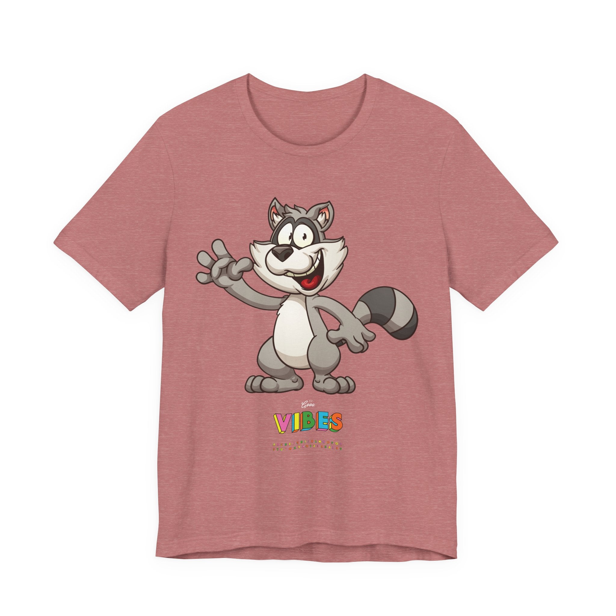 Cartoony Raccoon VIBES Tee | Raccoon Graphic T-Shirt